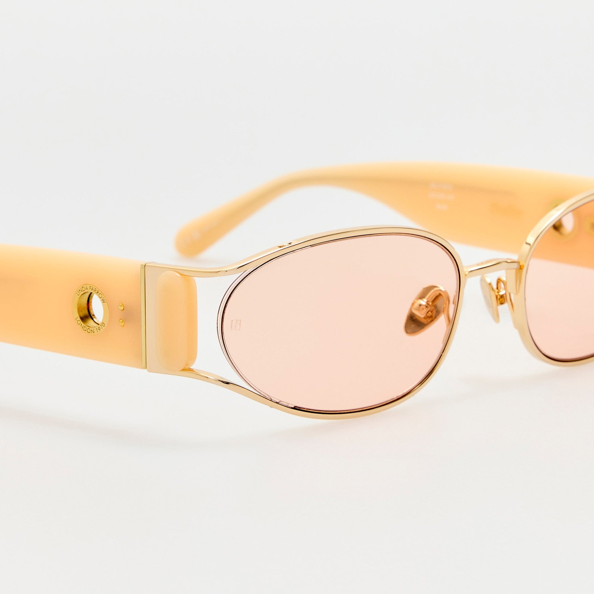 Shelby Sunglasses in 22K Gold and Peach