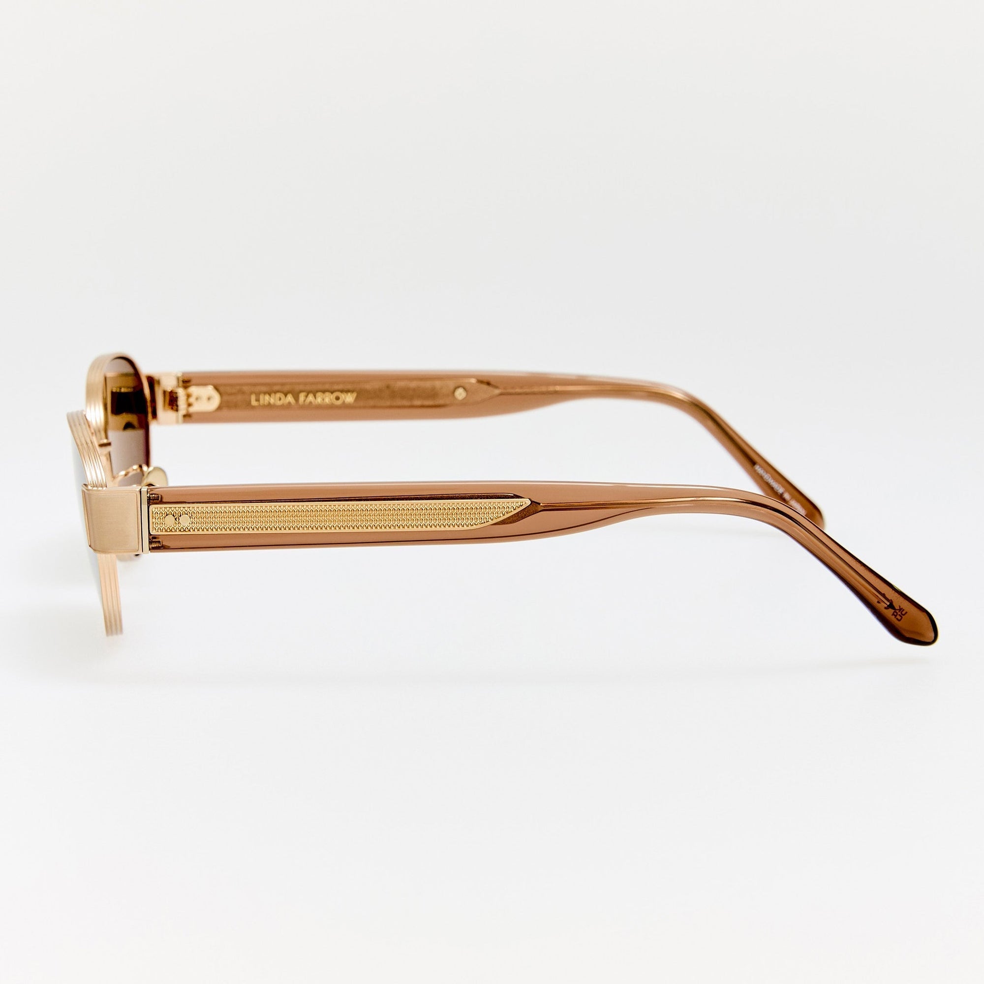Sheri Sunglasses in Matt Champagne and Green