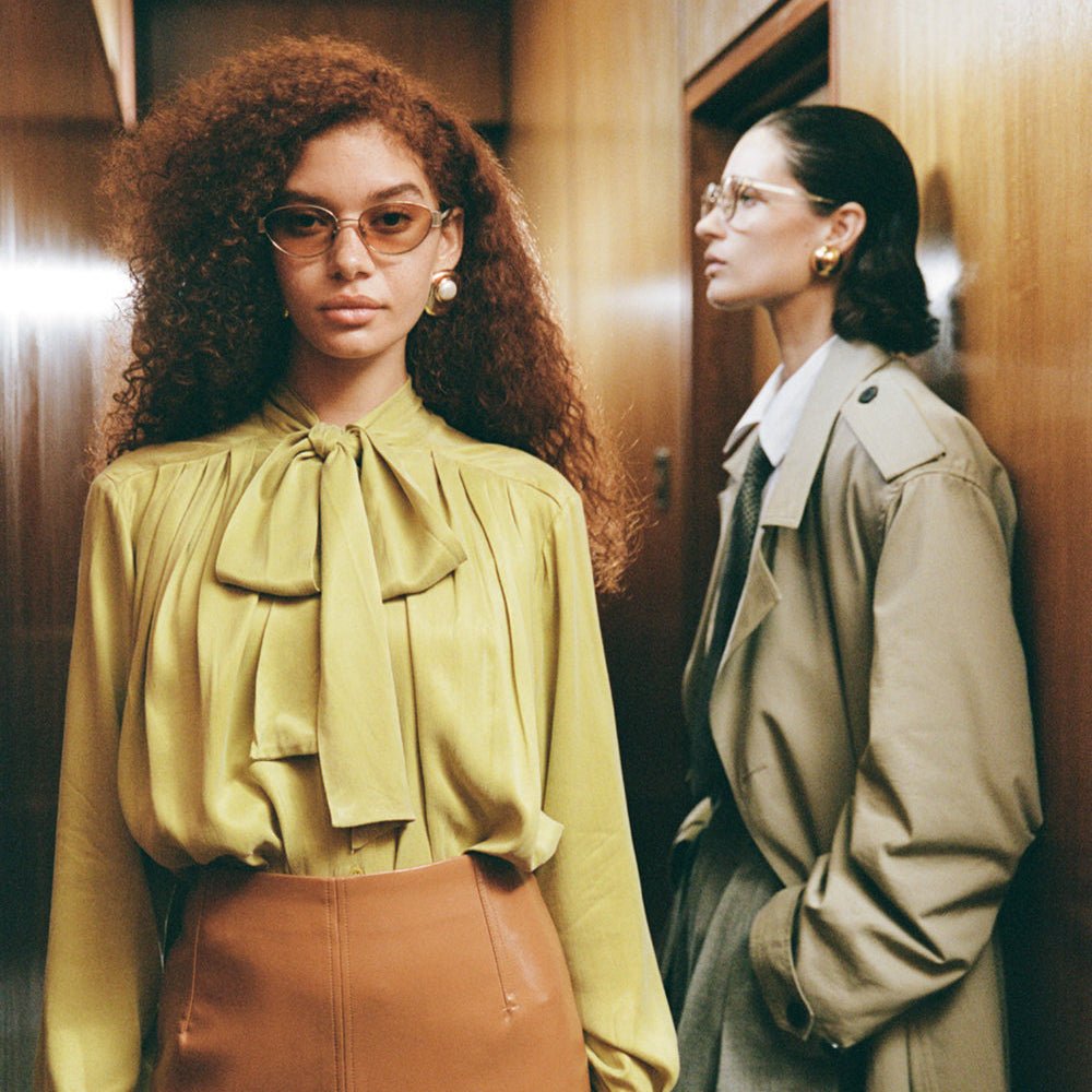 Sheri Sunglasses in Matt Champagne and Mocha