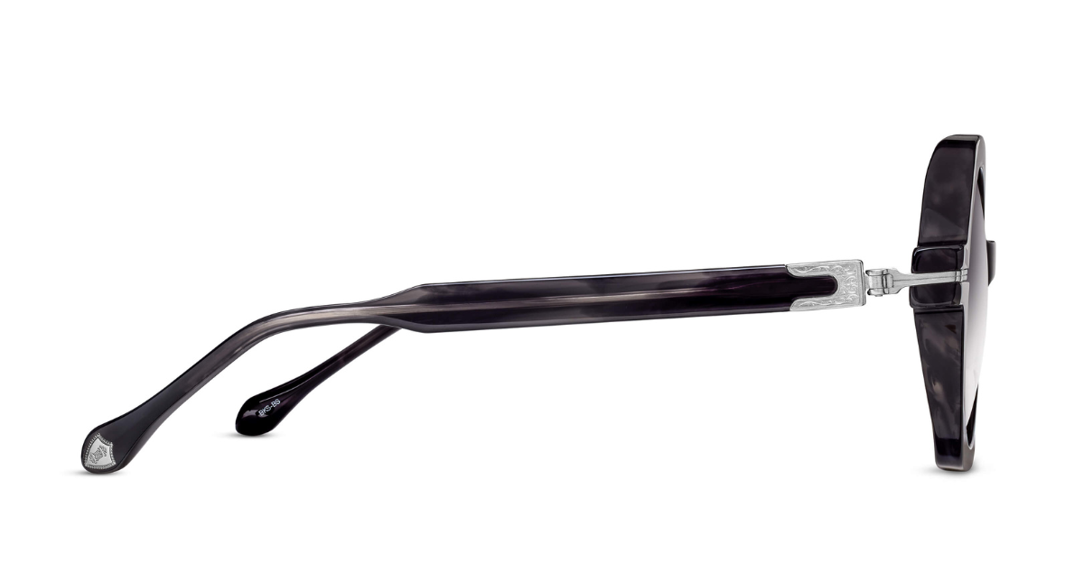 M2072 | Black Stripe - Brushed Silver
