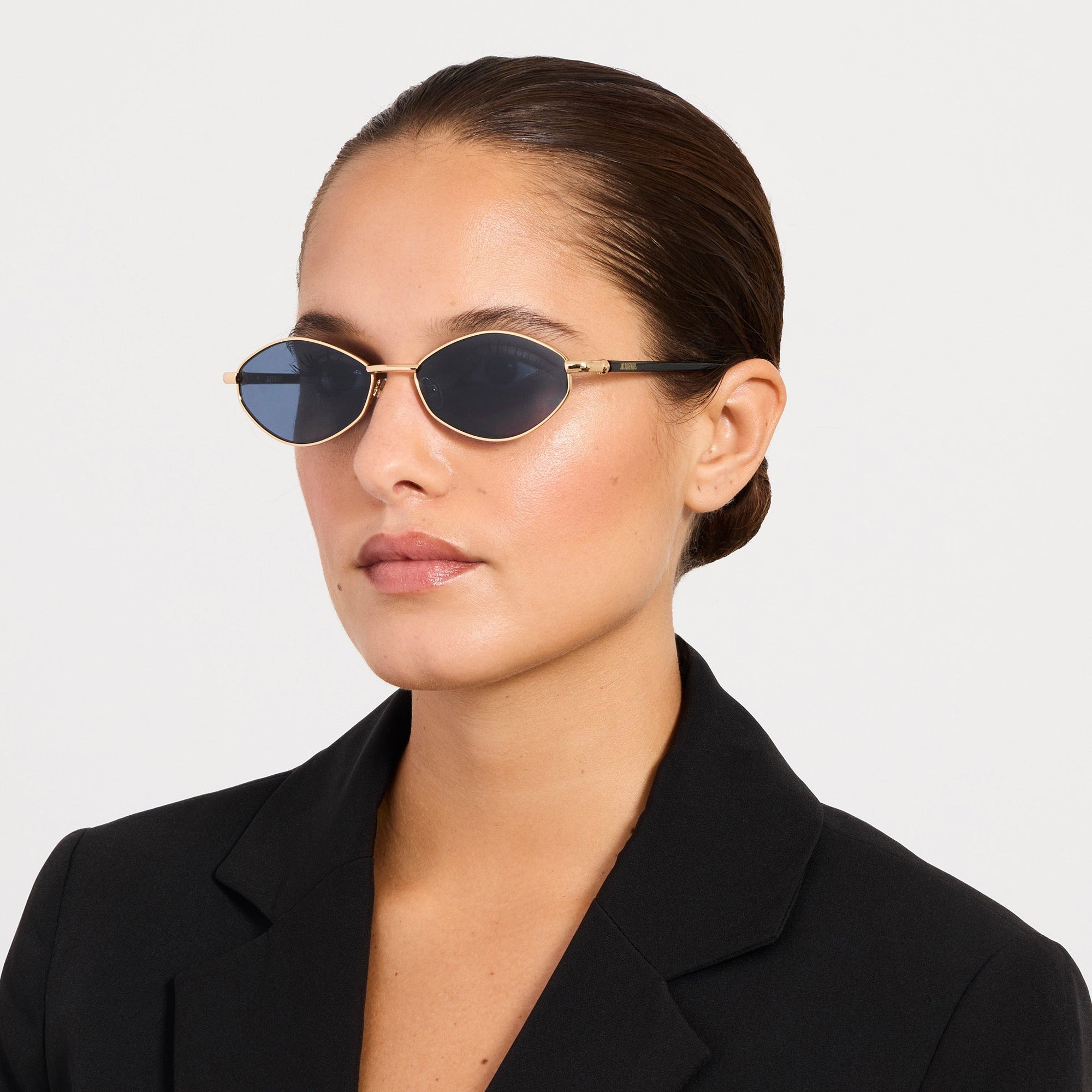Sirocco Sunglasses in Light Gold and Navy