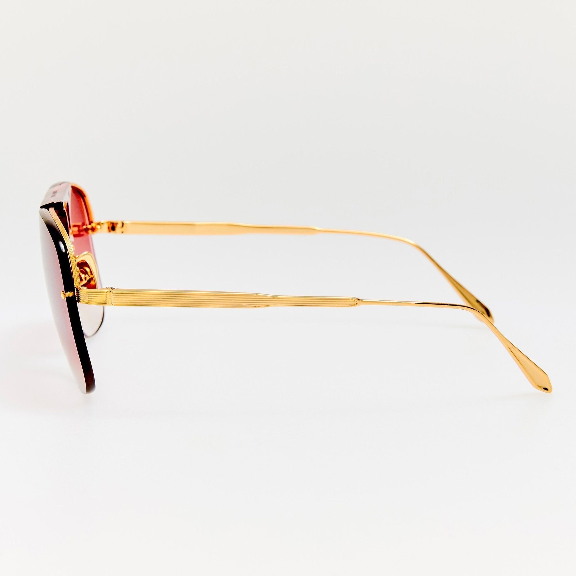 Skye Sunglasses in 22K Gold and Red