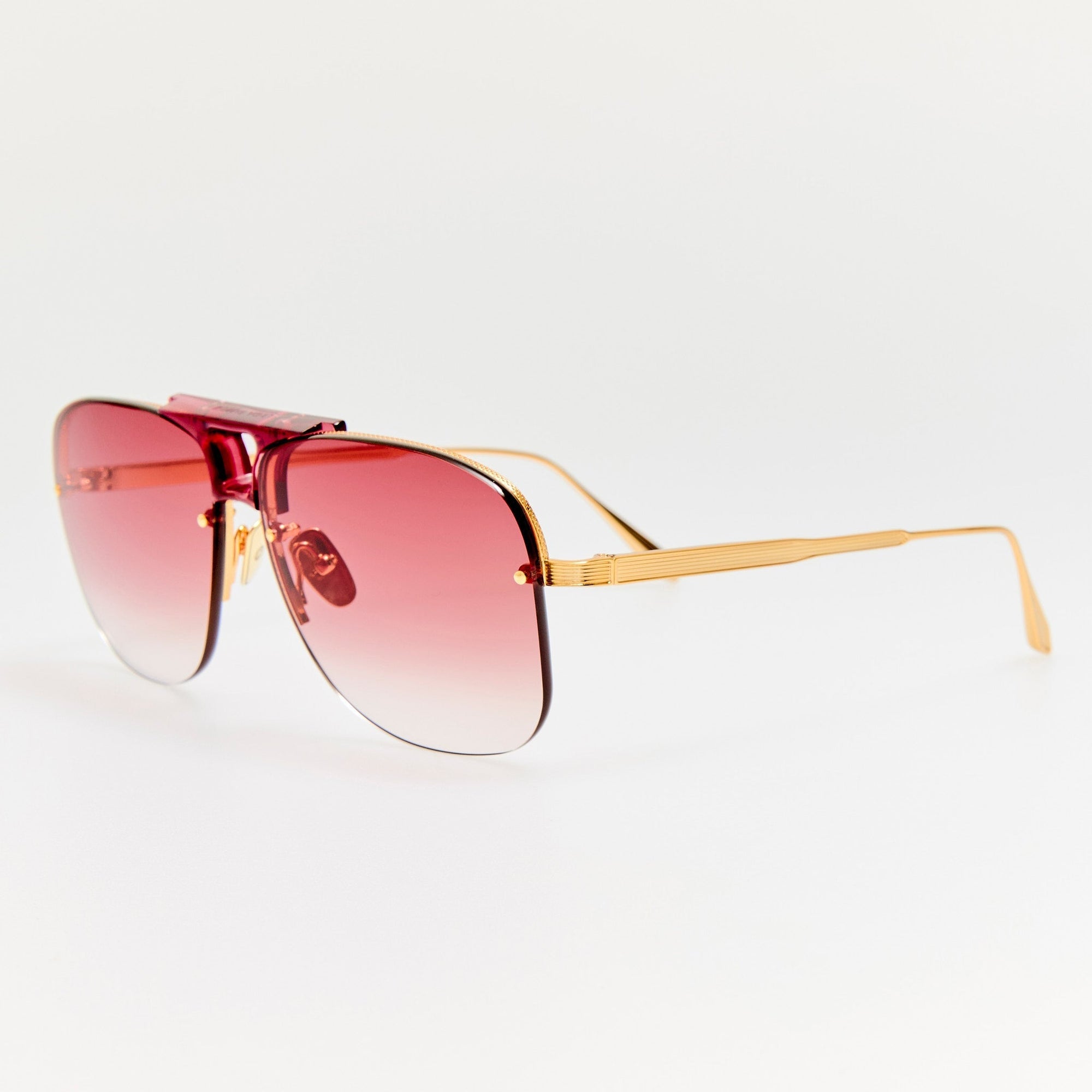 Skye Sunglasses in 22K Gold and Red