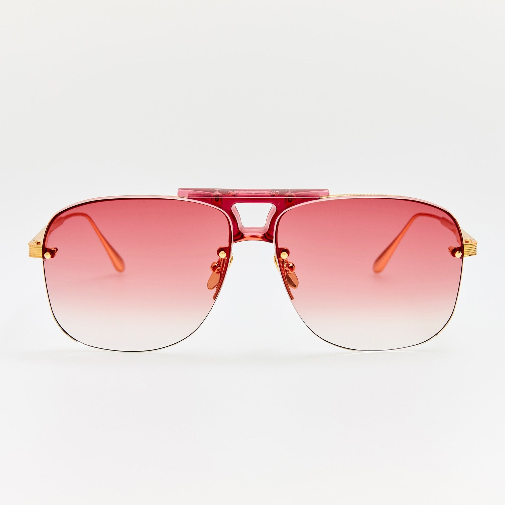 Skye Sunglasses in 22K Gold and Red