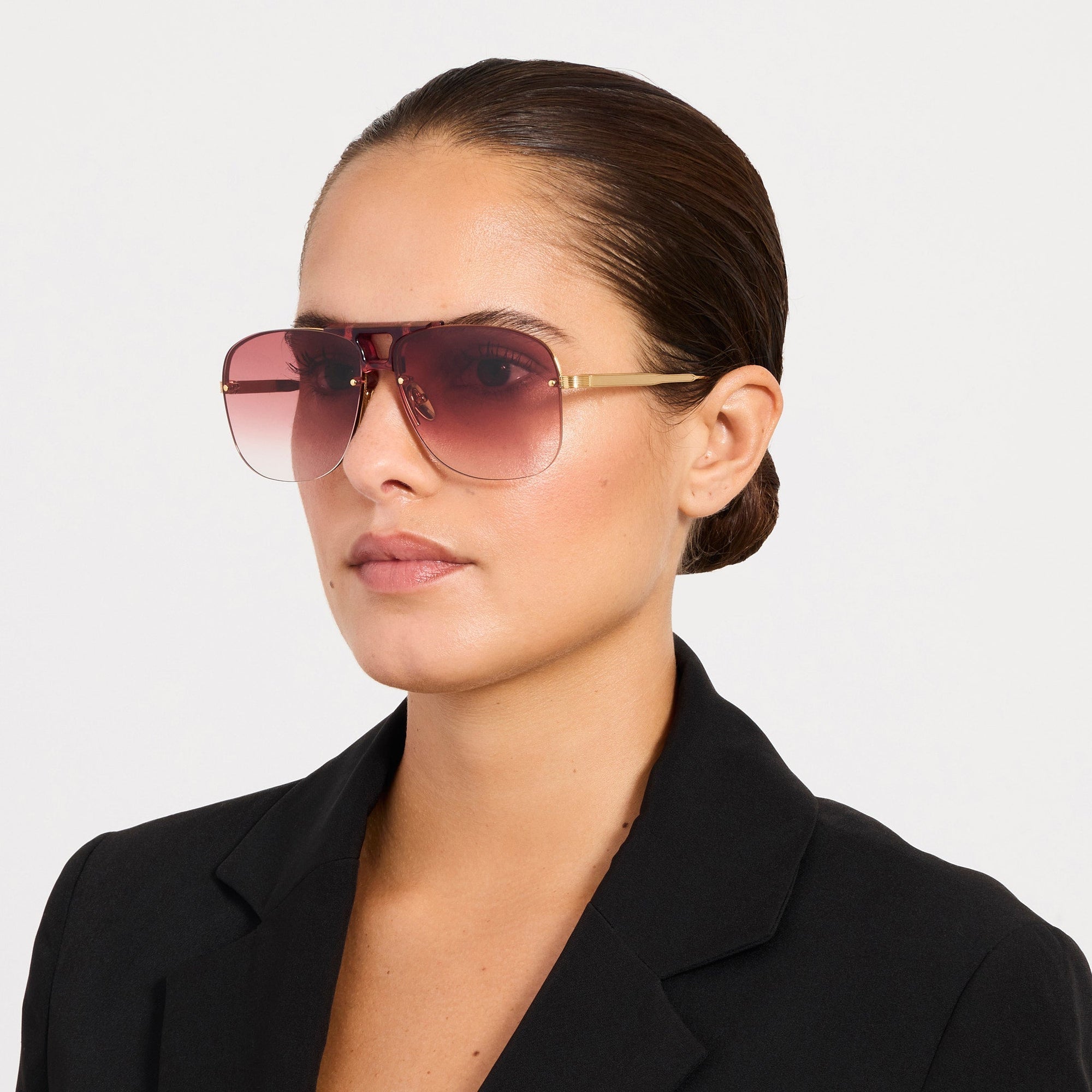 Skye Sunglasses in 22K Gold and Red