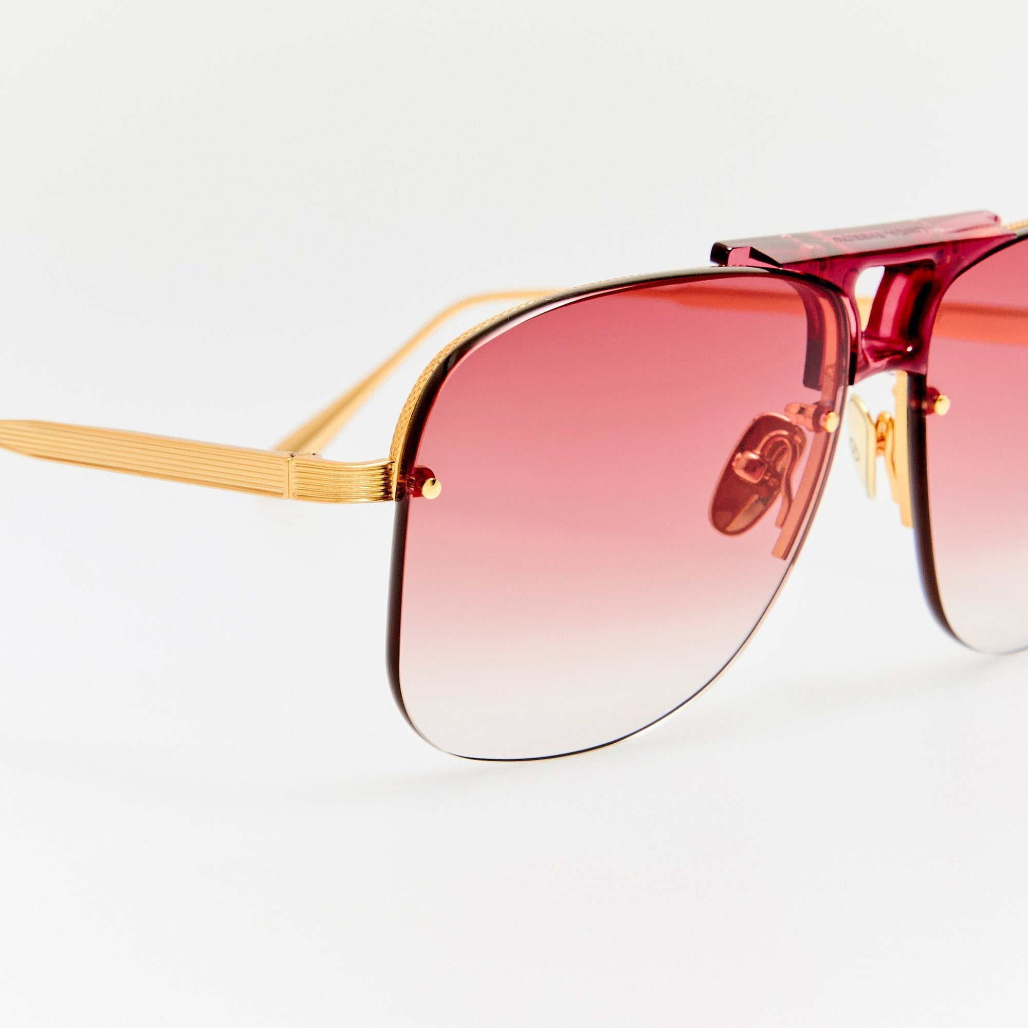 Skye Sunglasses in 22K Gold and Red
