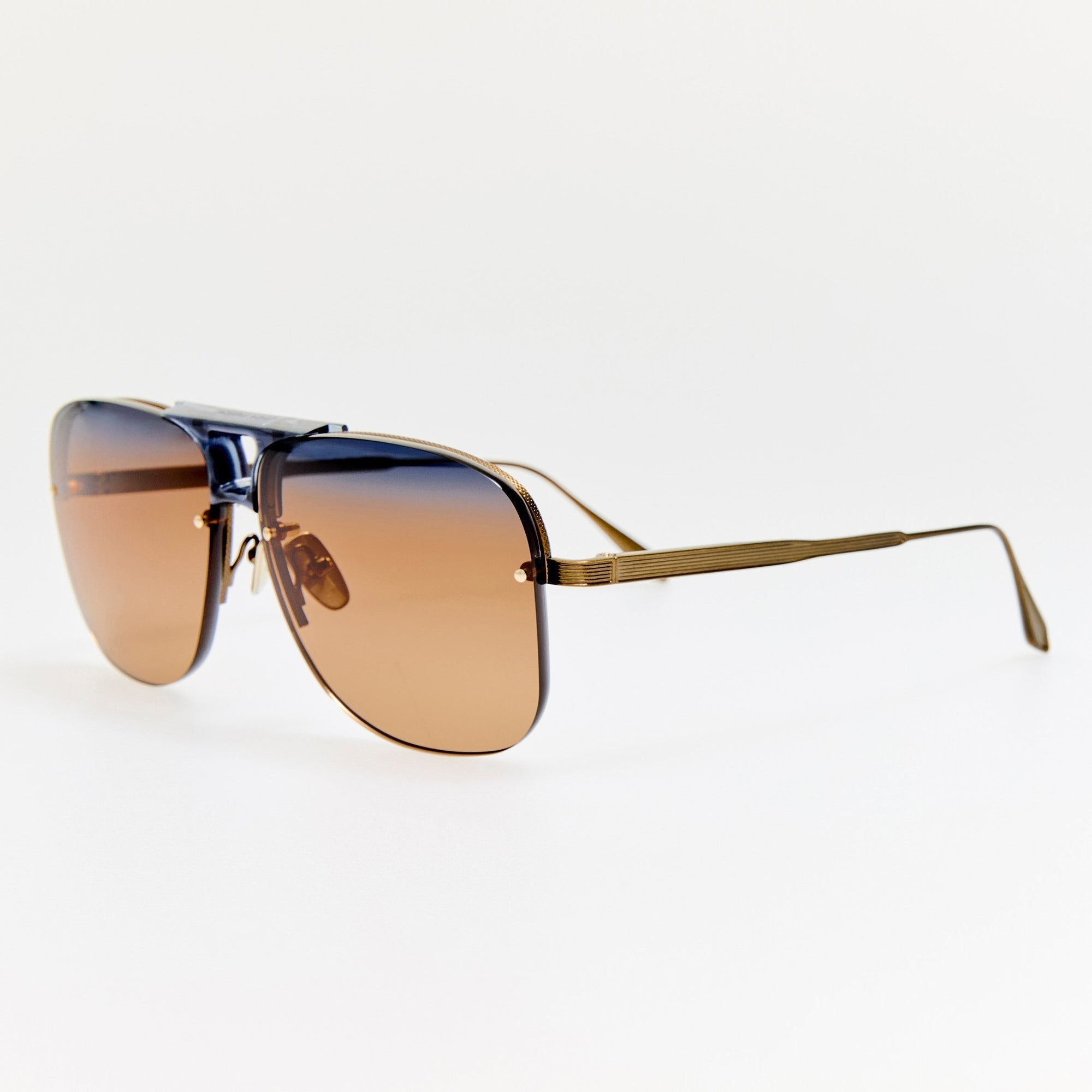 Skye Sunglasses in 22K Gold and Silt
