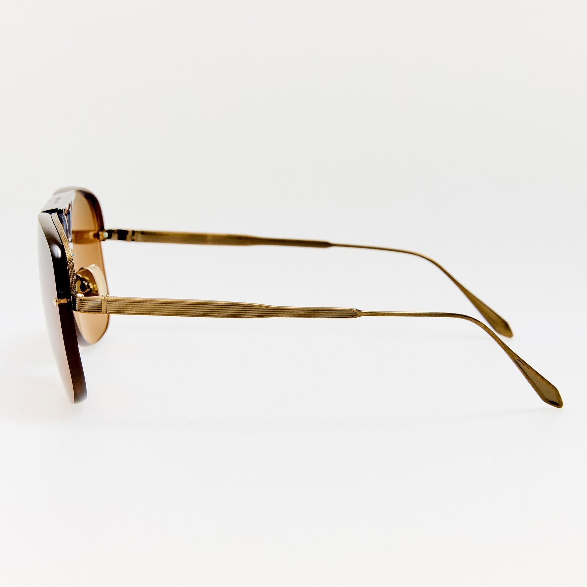 Skye Sunglasses in 22K Gold and Silt