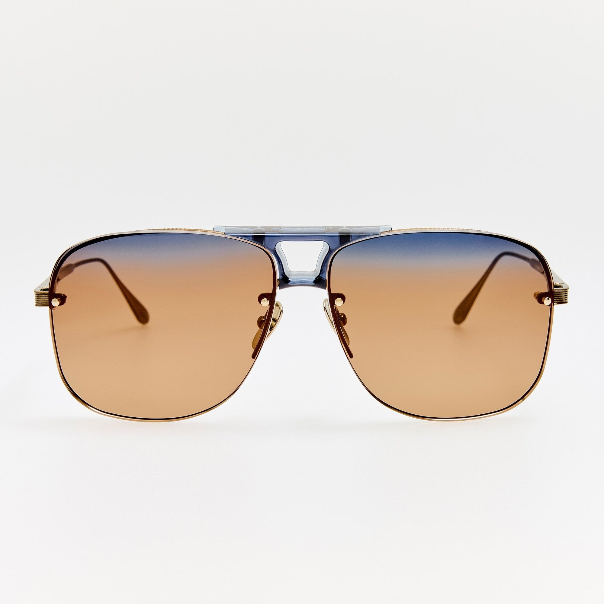 Skye Sunglasses in 22K Gold and Silt
