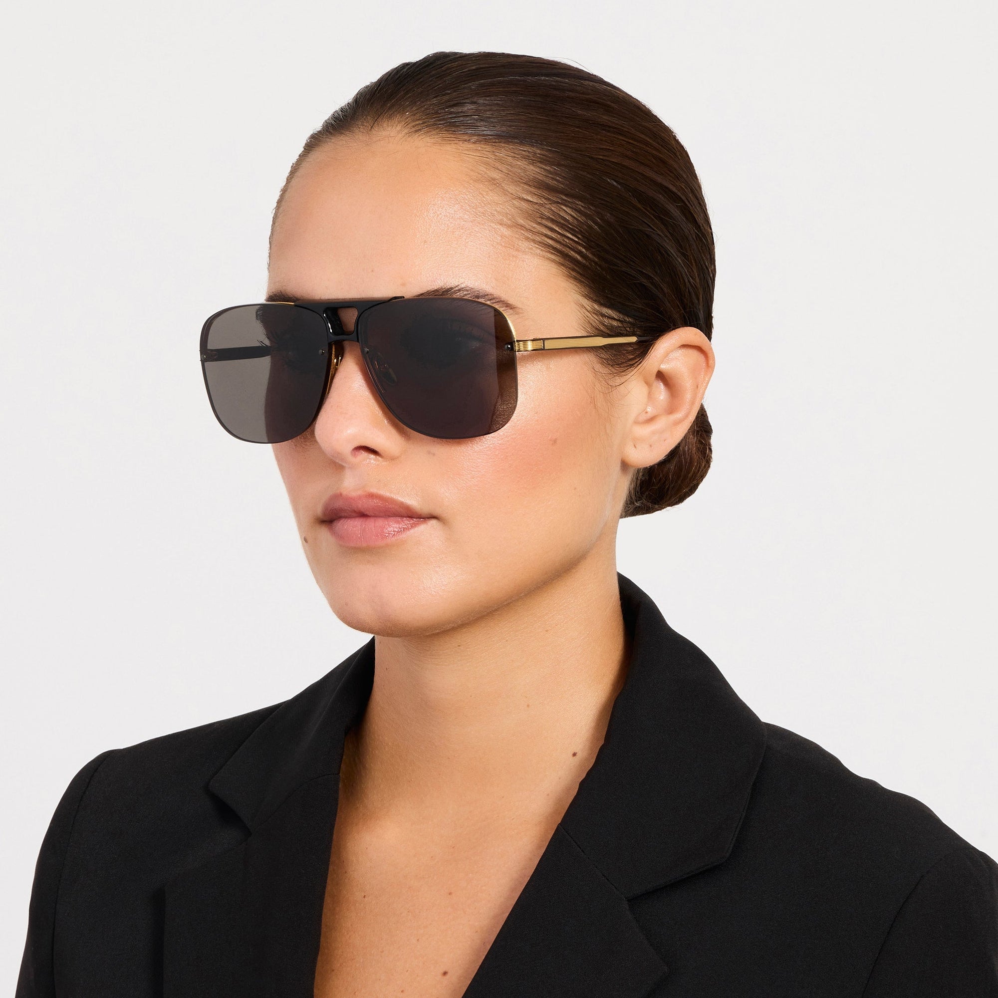 Skye Sunglasses in Matt Nickel and Grey