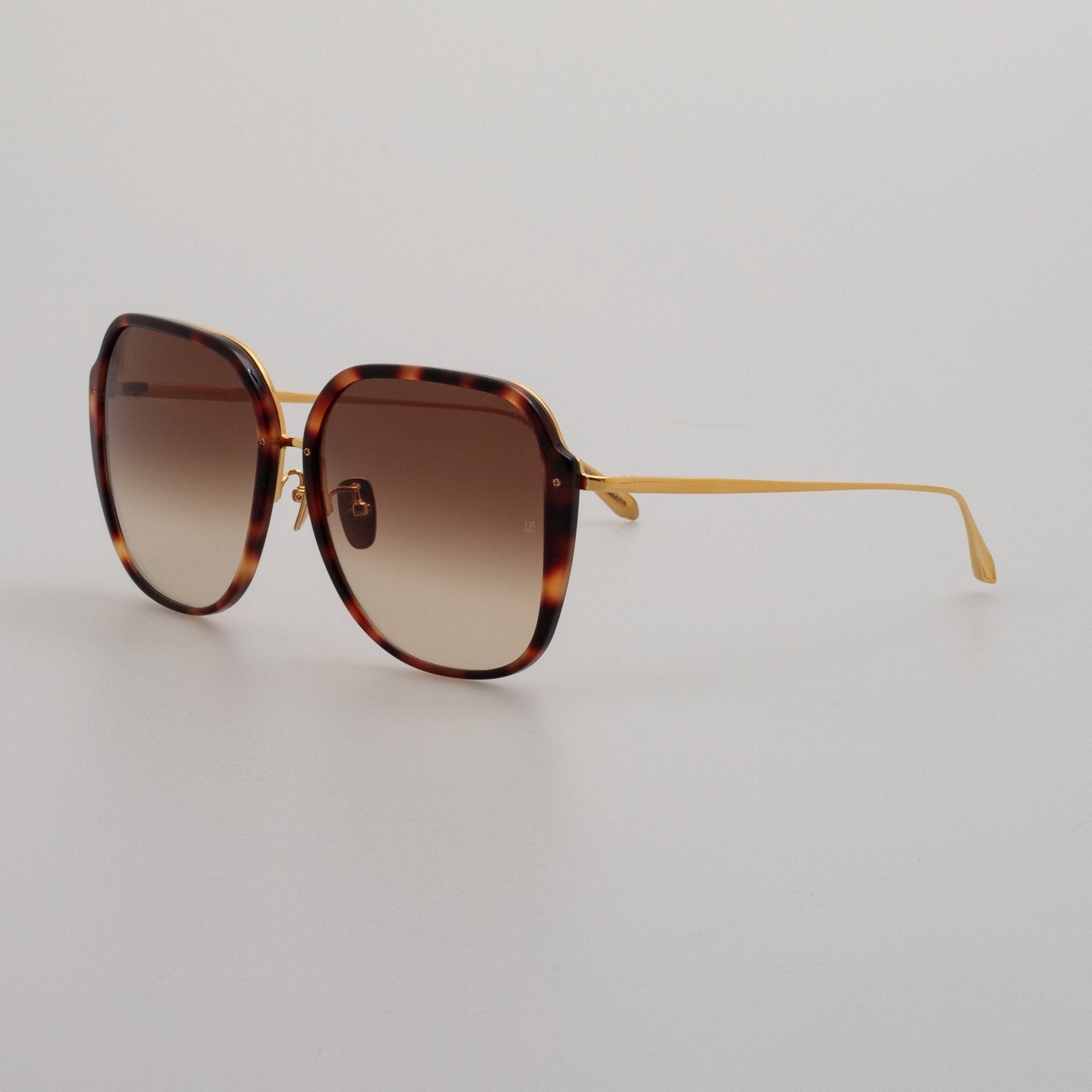 Sofia Sunglasses in 22K Gold and Brown