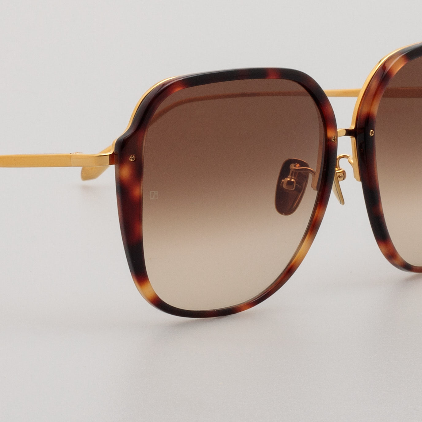 Sofia Sunglasses in 22K Gold and Brown