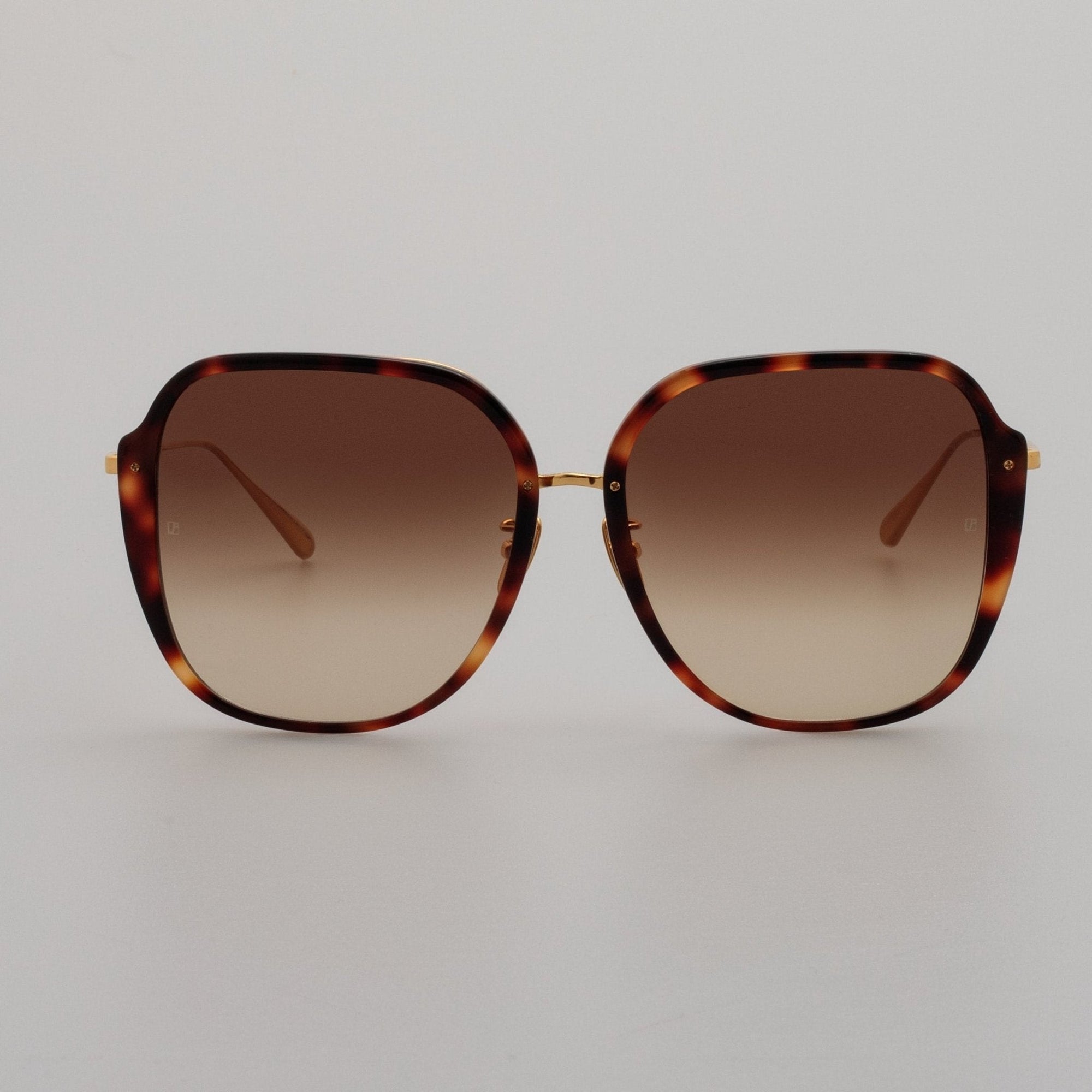 Sofia Sunglasses in 22K Gold and Brown