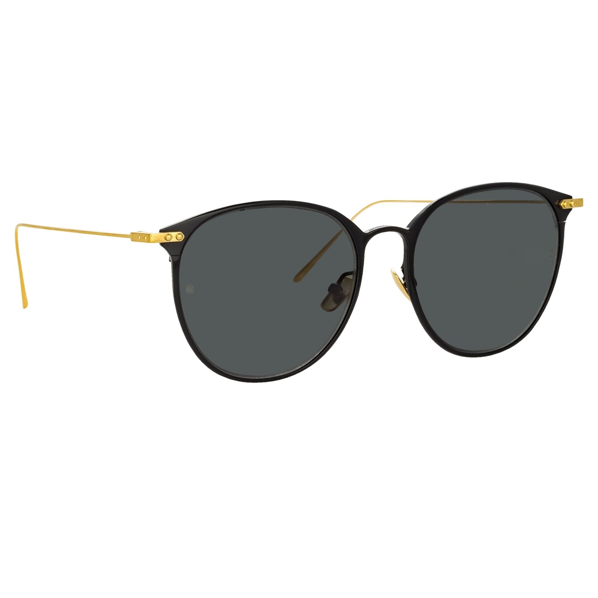 Sophia Sunglasses in 22K Gold and Grey