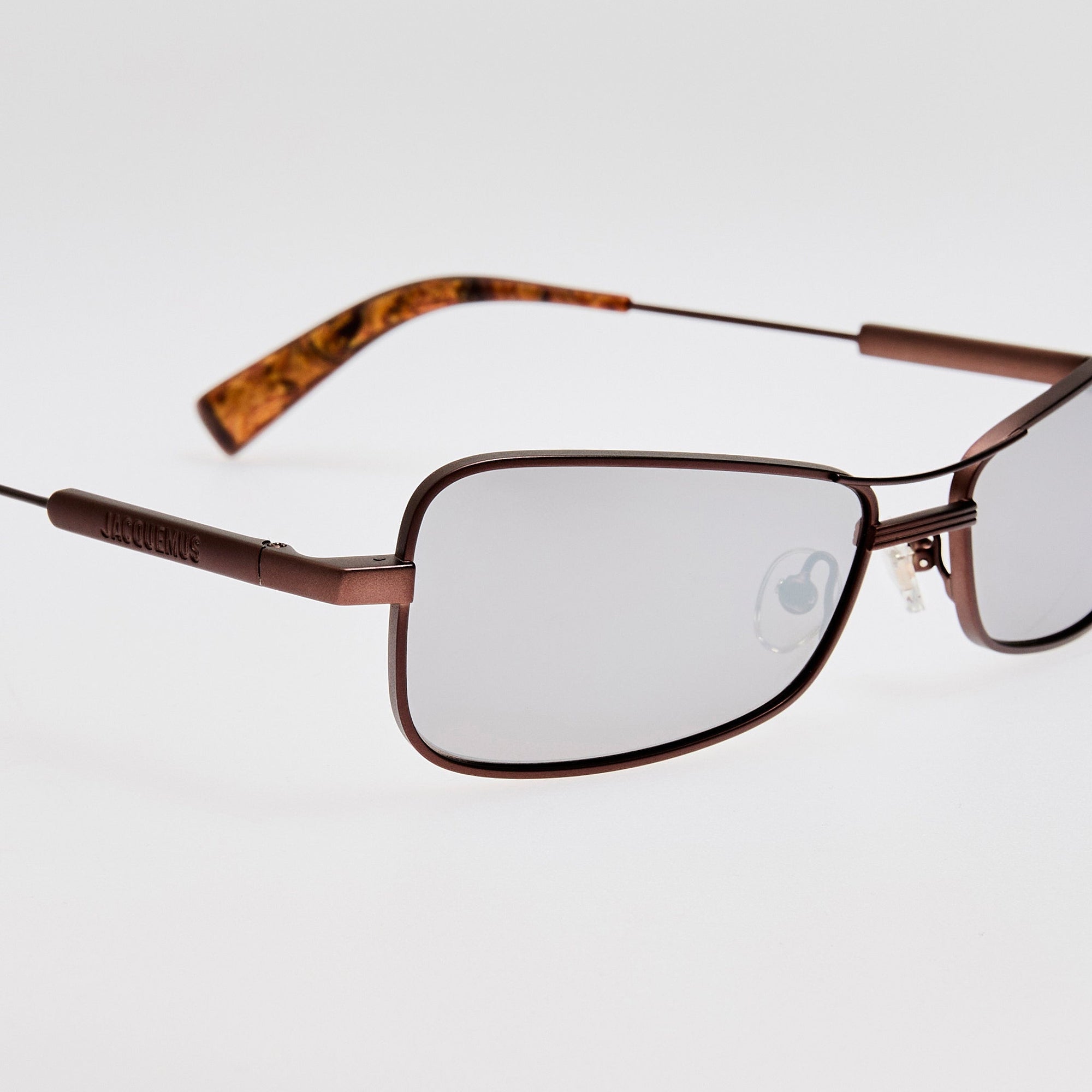 Statzione Sunglasses in Matt Brown and Silver