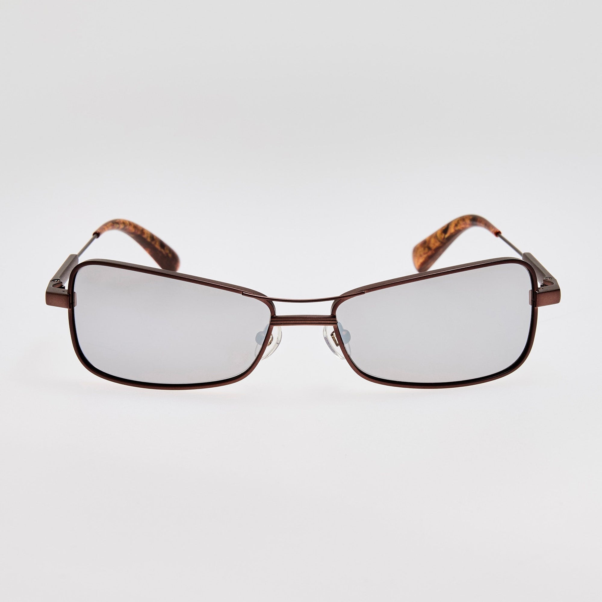 Statzione Sunglasses in Matt Brown and Silver