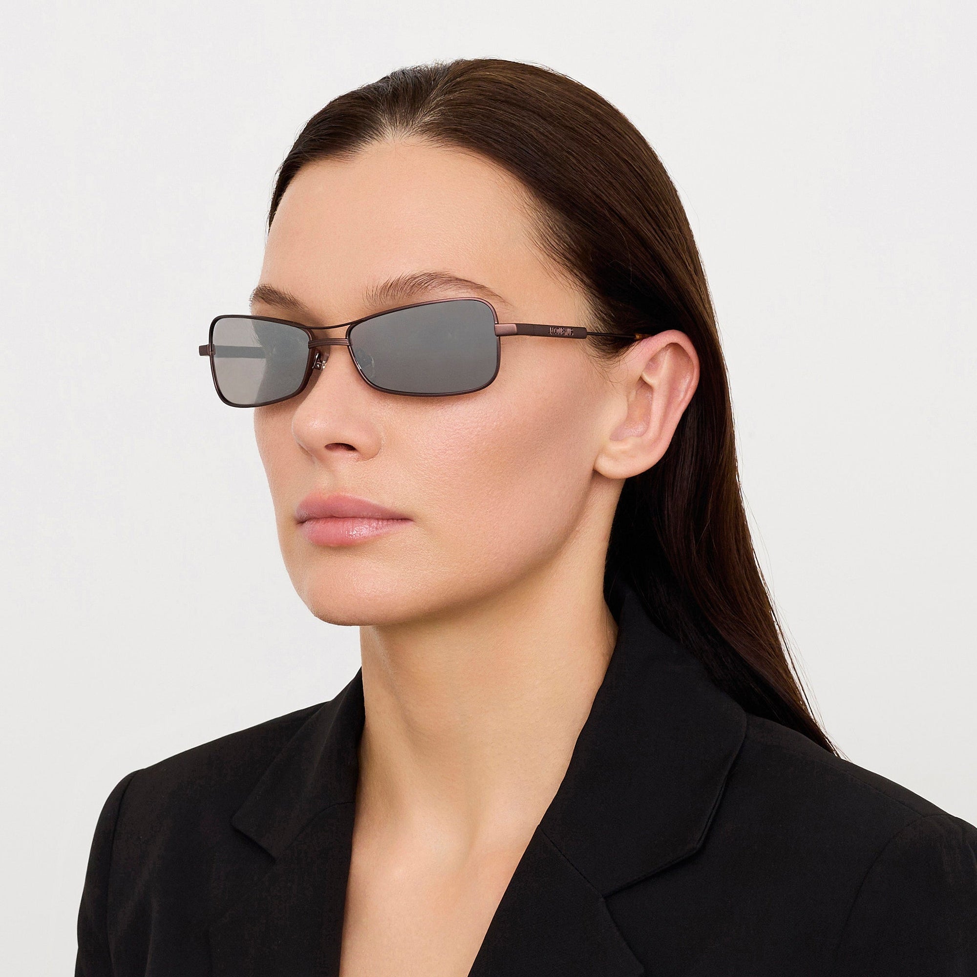 Statzione Sunglasses in Matt Brown and Silver