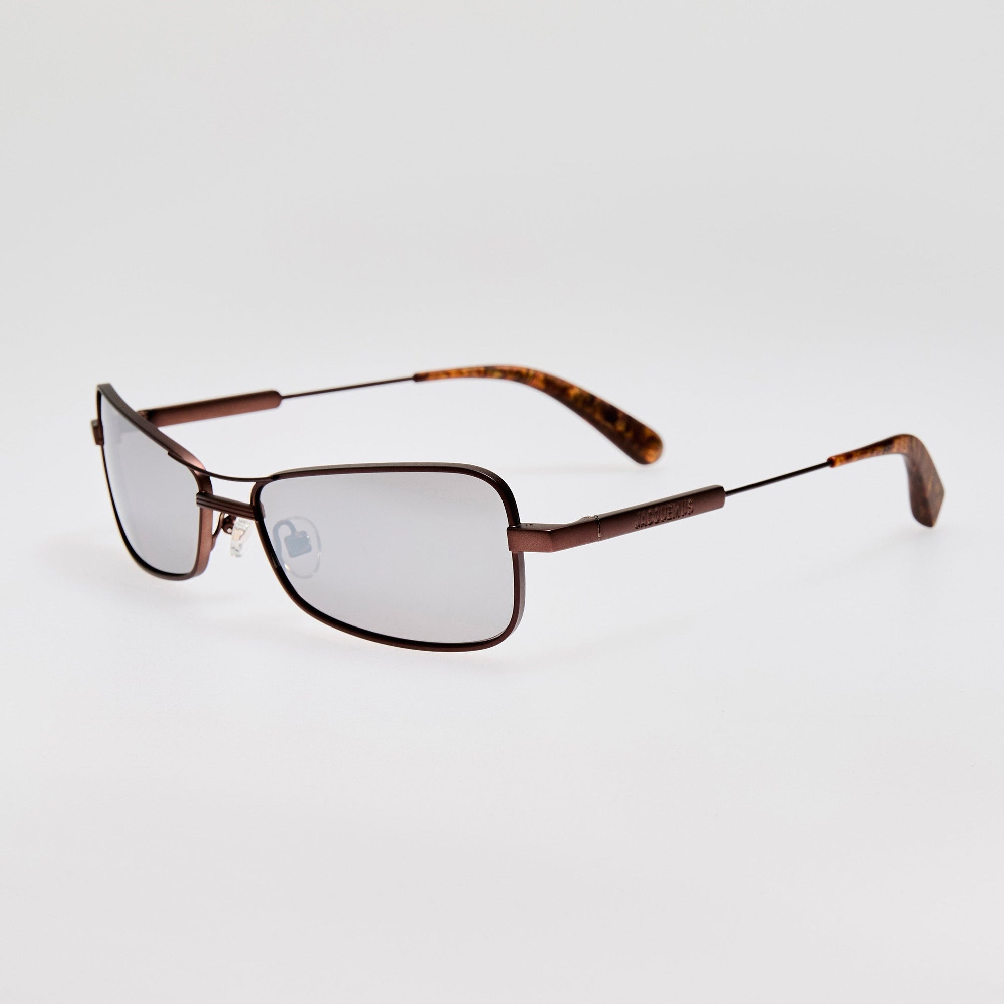 Statzione Sunglasses in Matt Brown and Silver