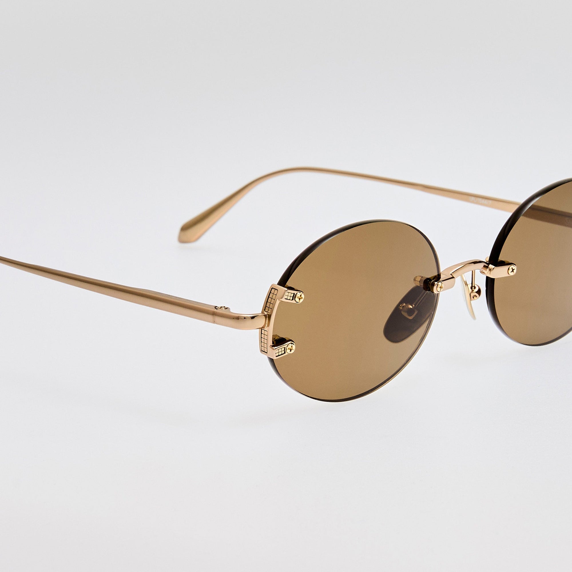 Stella Sunglasses in 22K Gold and Brown