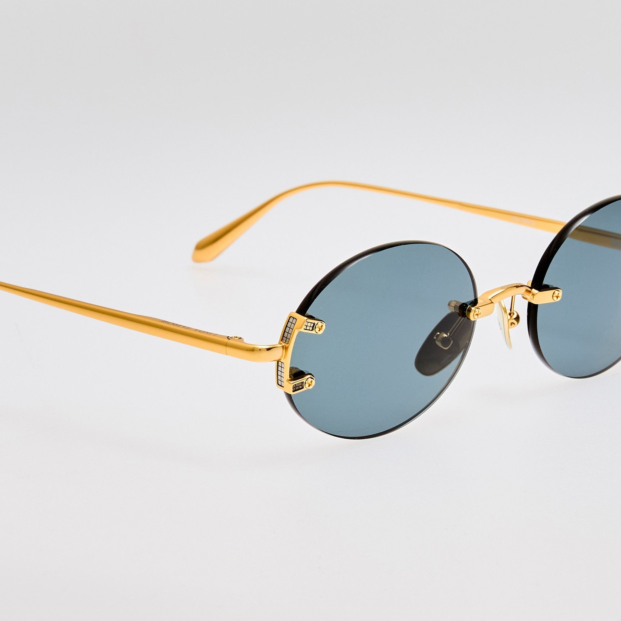 Stella Sunglasses in 22K Gold and Grey