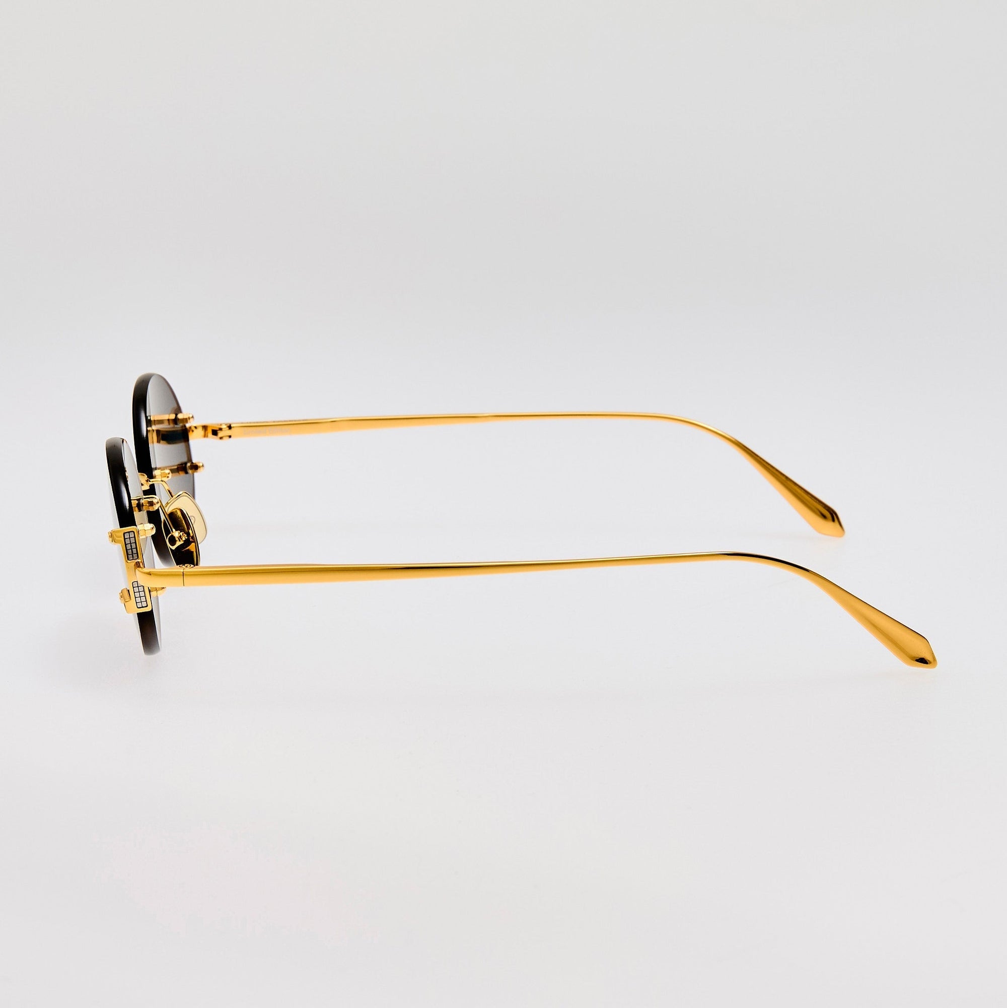 Stella Sunglasses in 22K Gold and Grey