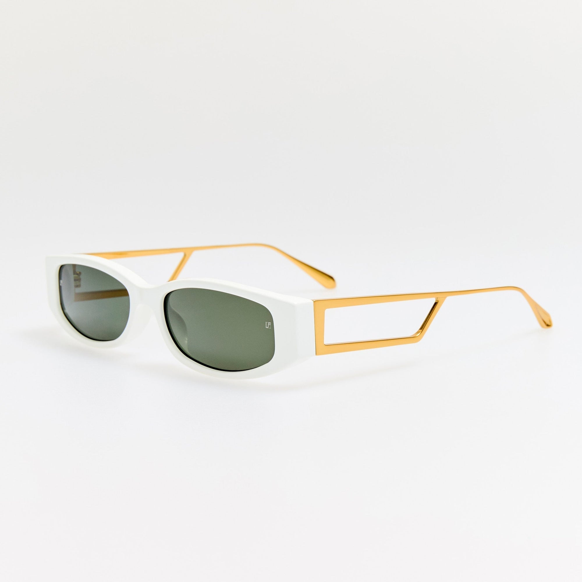 Susie Vista Temple Sunglasses in White