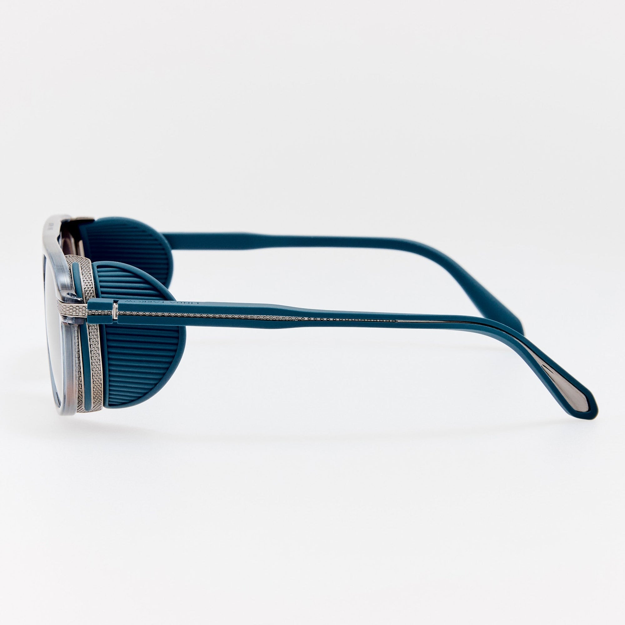 Sutton Explorer Sunglasses in Antique White Gold and Navy
