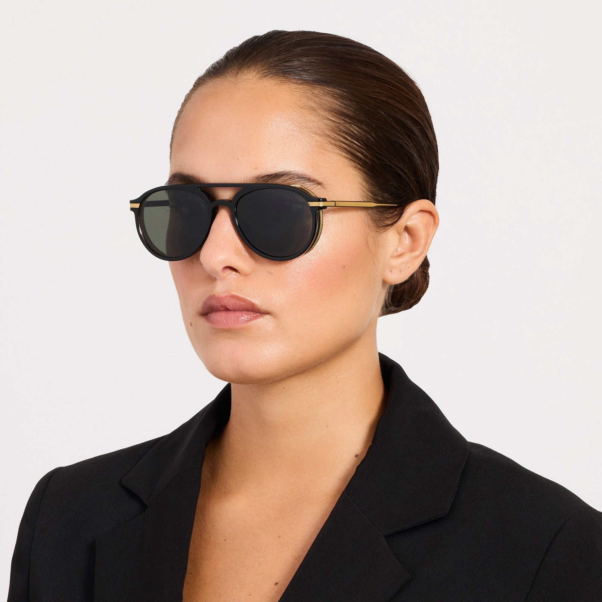 Sutton Explorer Sunglasses in 22K Gold and Black