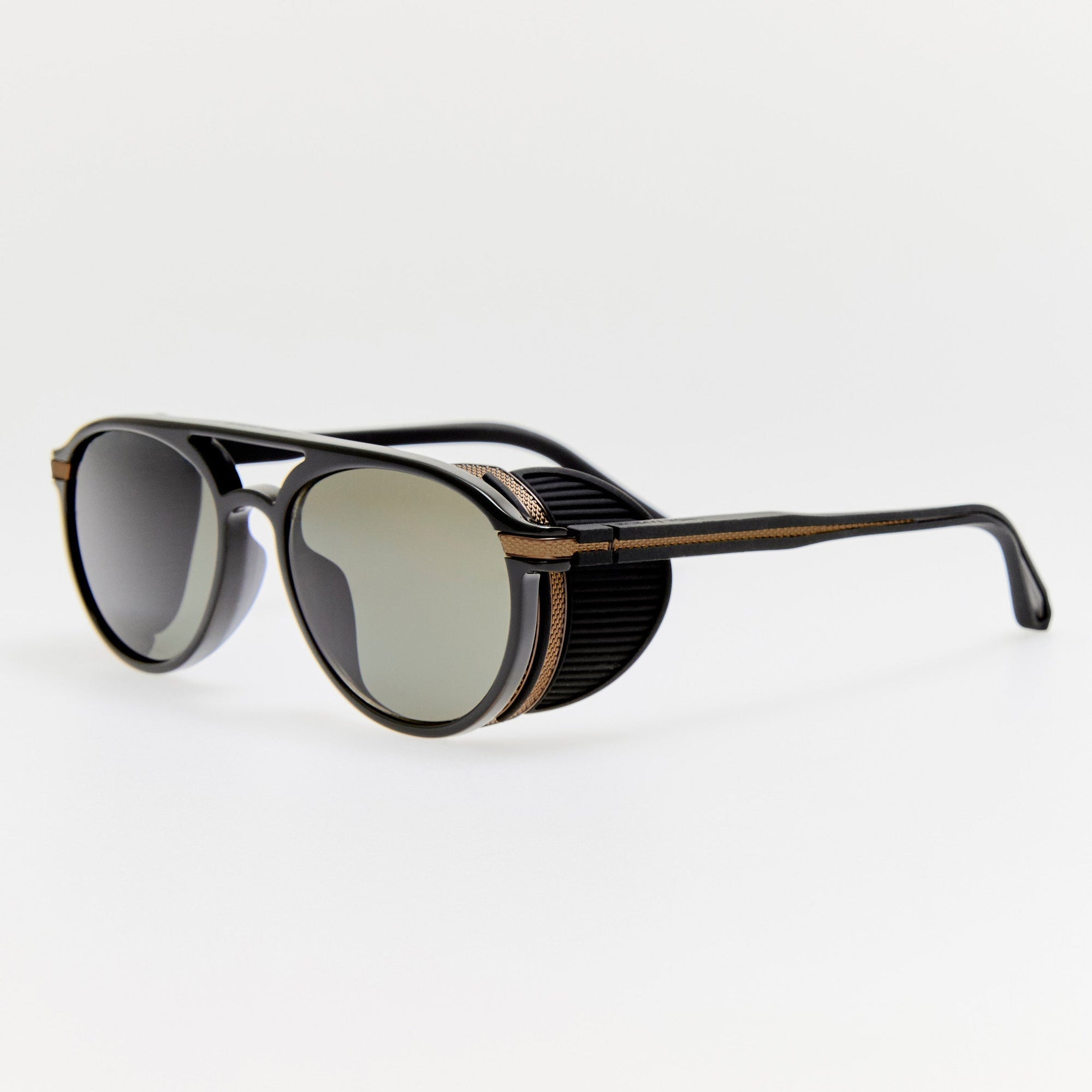 Sutton Explorer Sunglasses in Matt Nickel and Black
