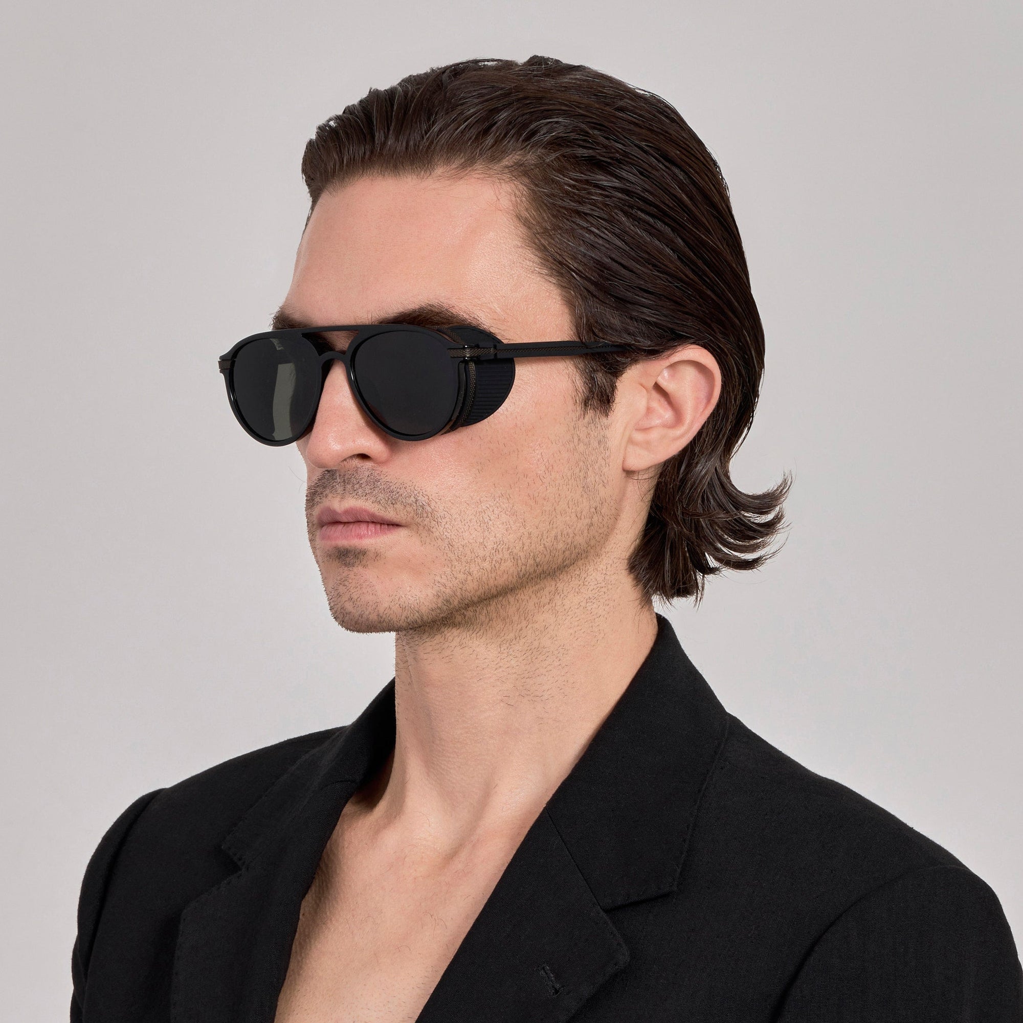Sutton Explorer Sunglasses in Matt Nickel and Black
