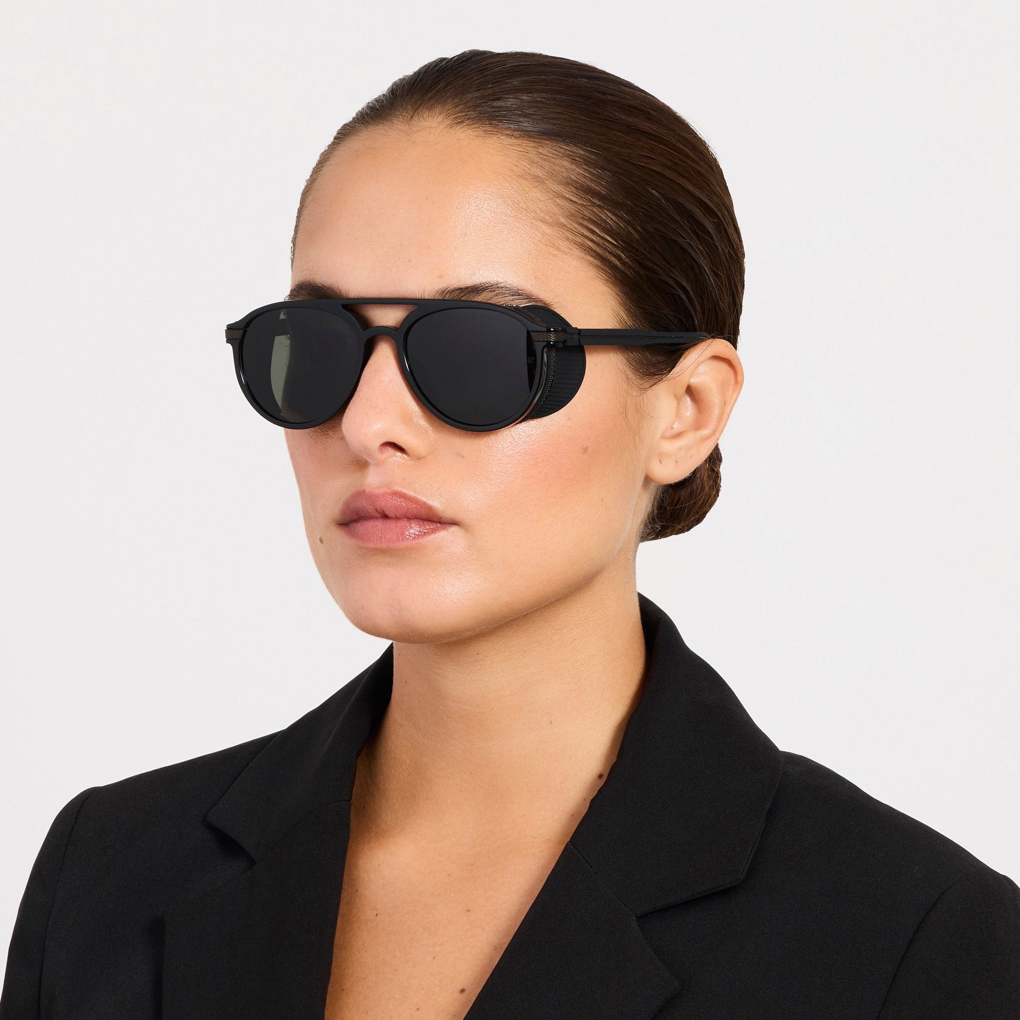 Sutton Explorer Sunglasses in Matt Nickel and Black