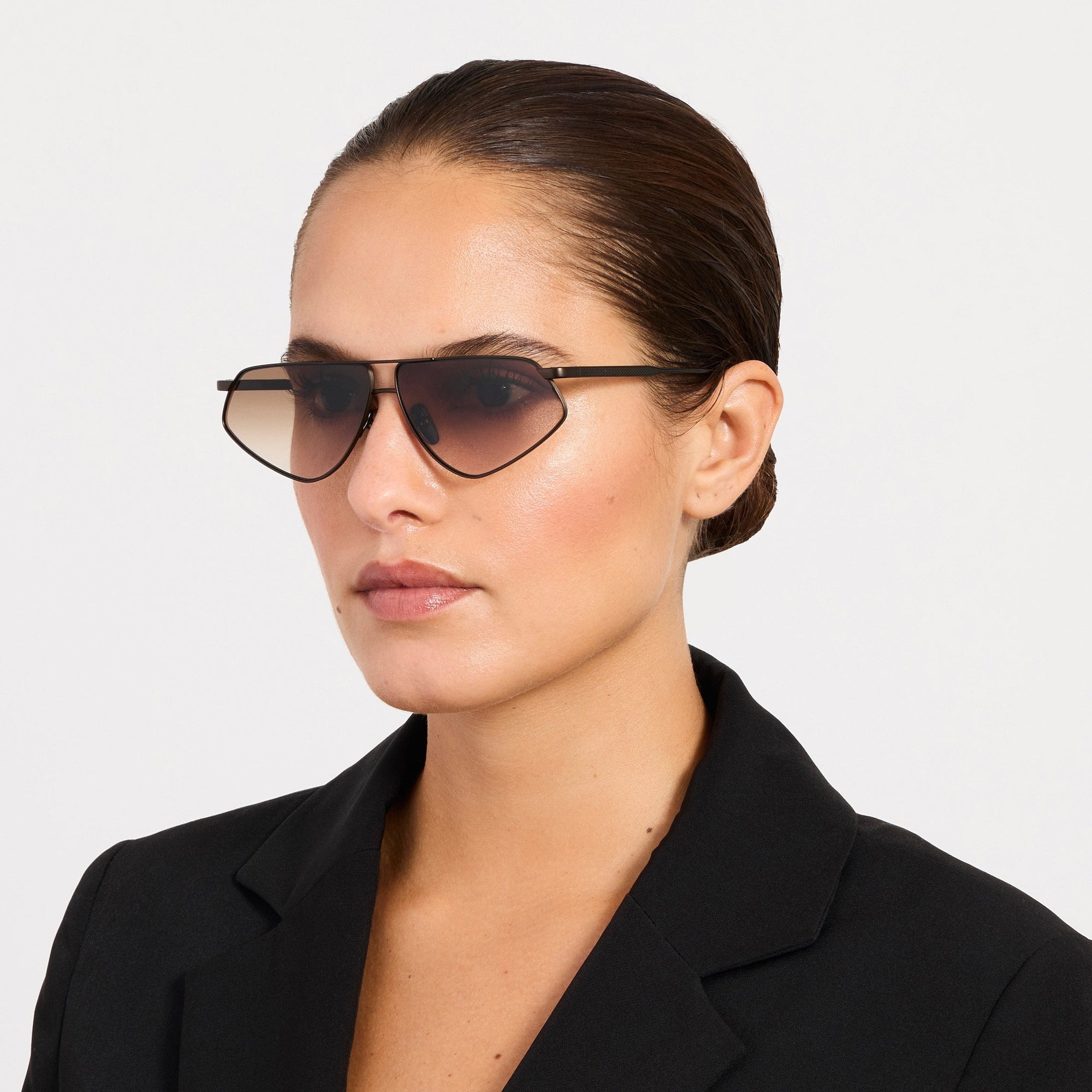 Tarian Sunglasses in Matt Nickel and Mocha