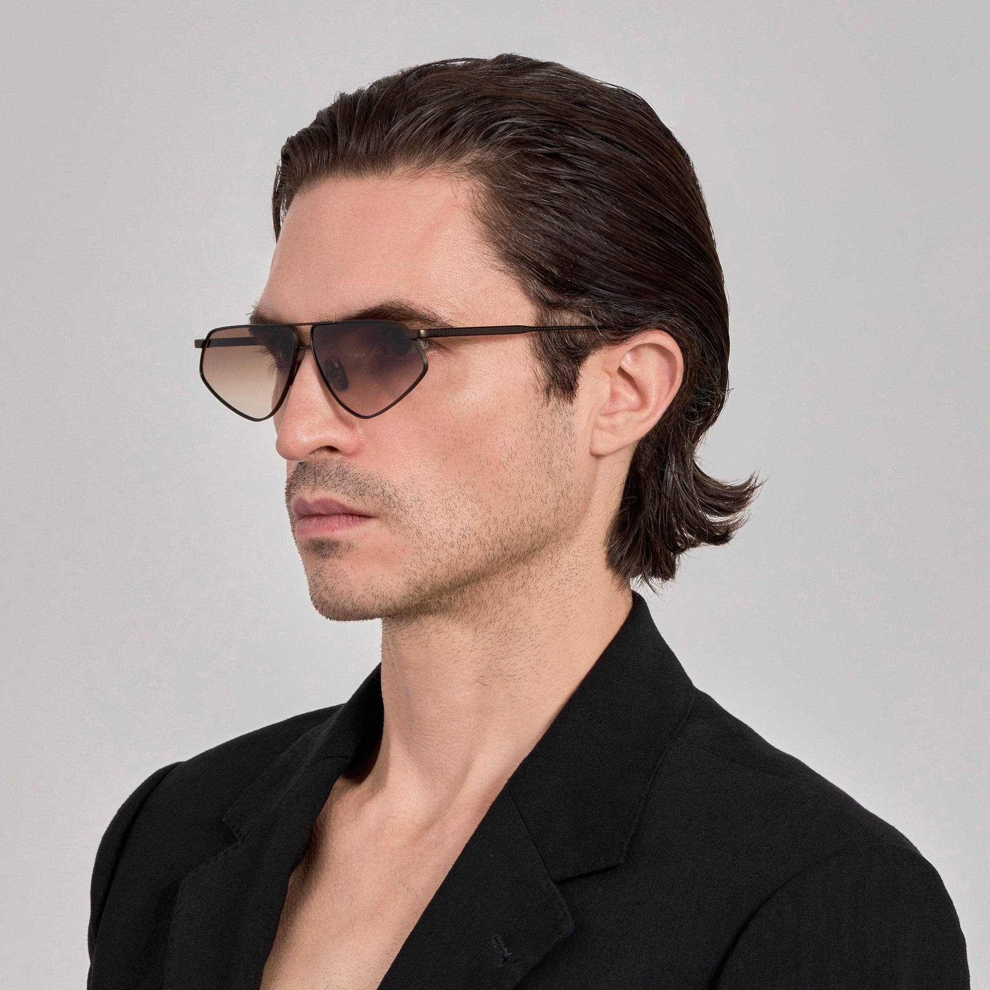 Tarian Sunglasses in Matt Nickel and Mocha