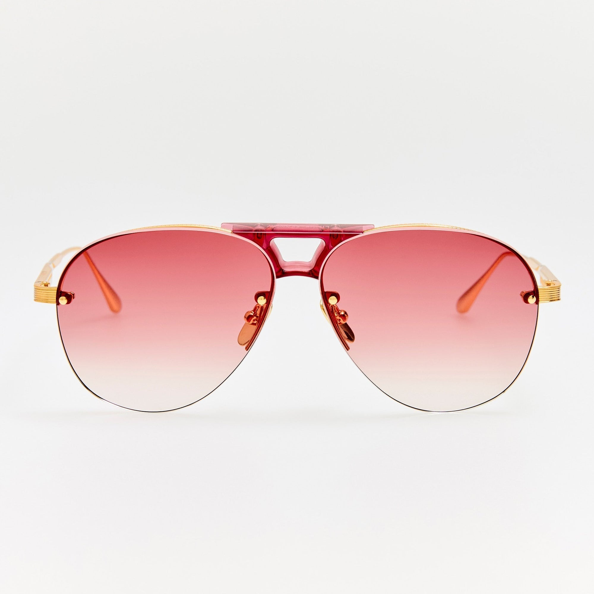 Taya Sunglasses in 22K Gold and Red