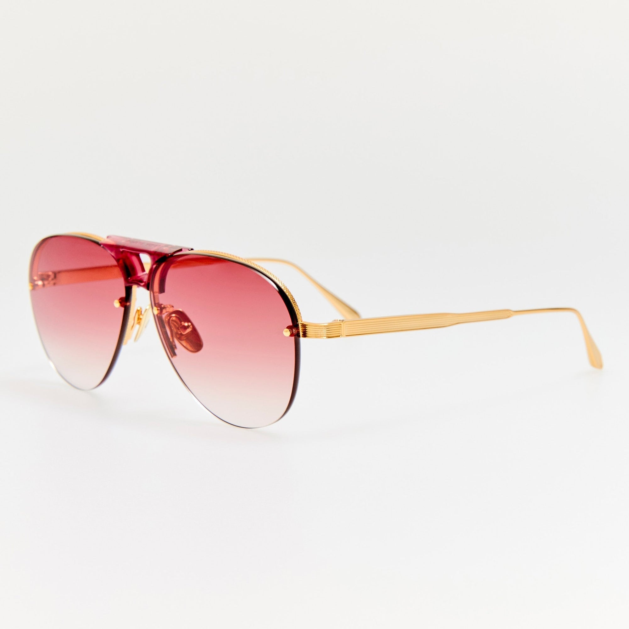 Taya Sunglasses in 22K Gold and Red