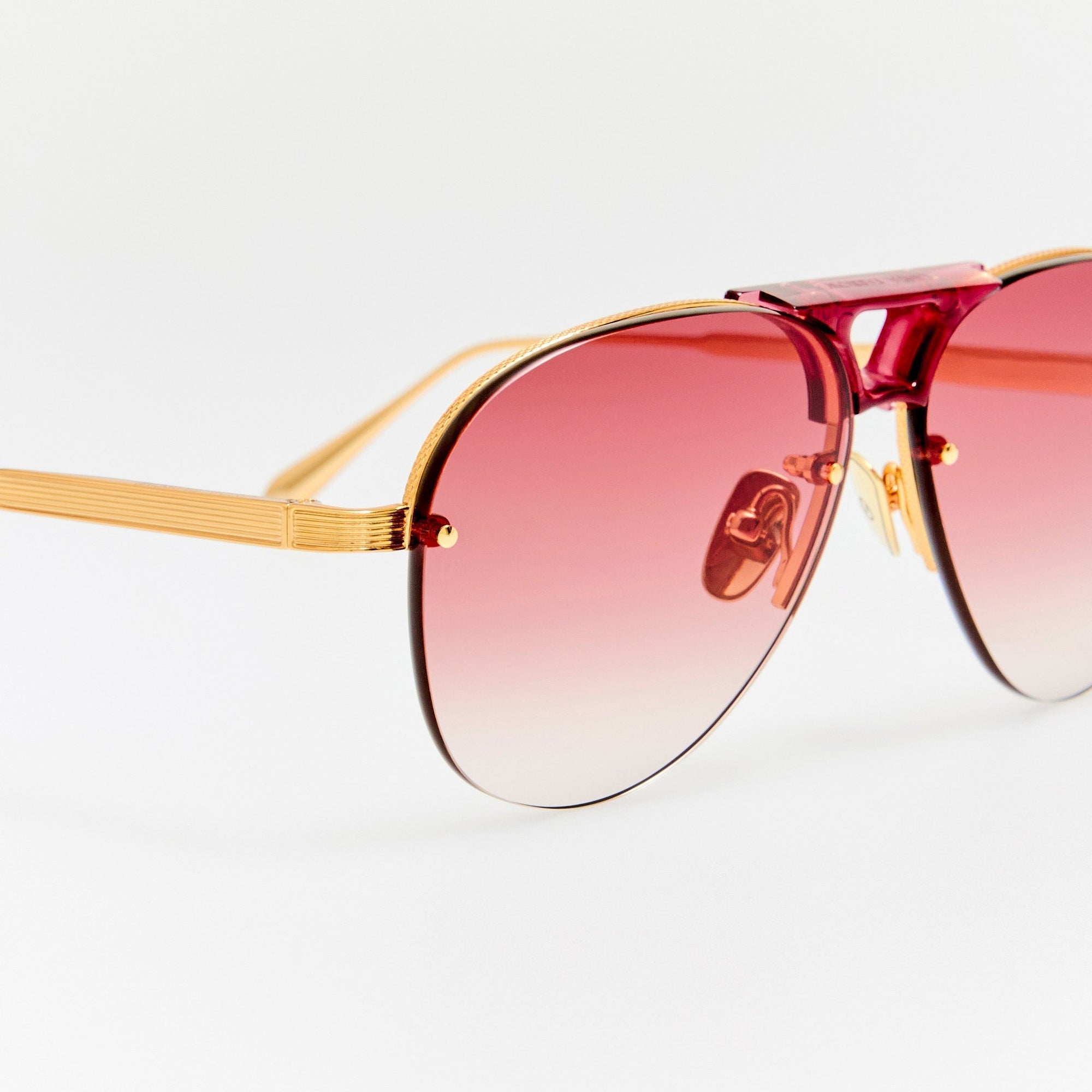 Taya Sunglasses in 22K Gold and Red