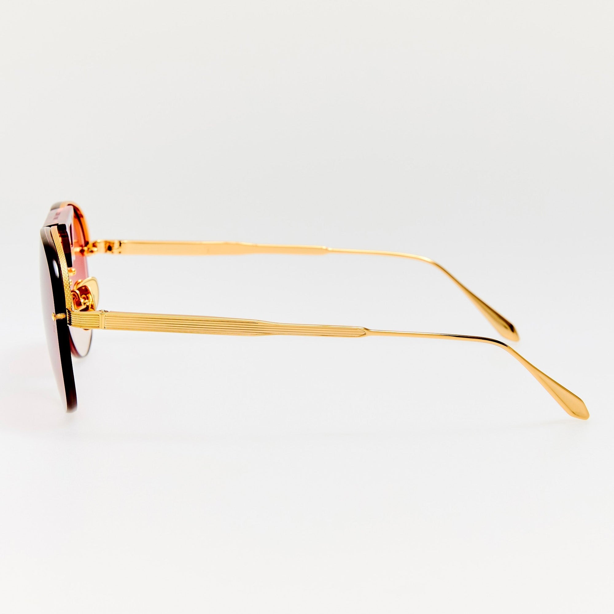 Taya Sunglasses in 22K Gold and Red