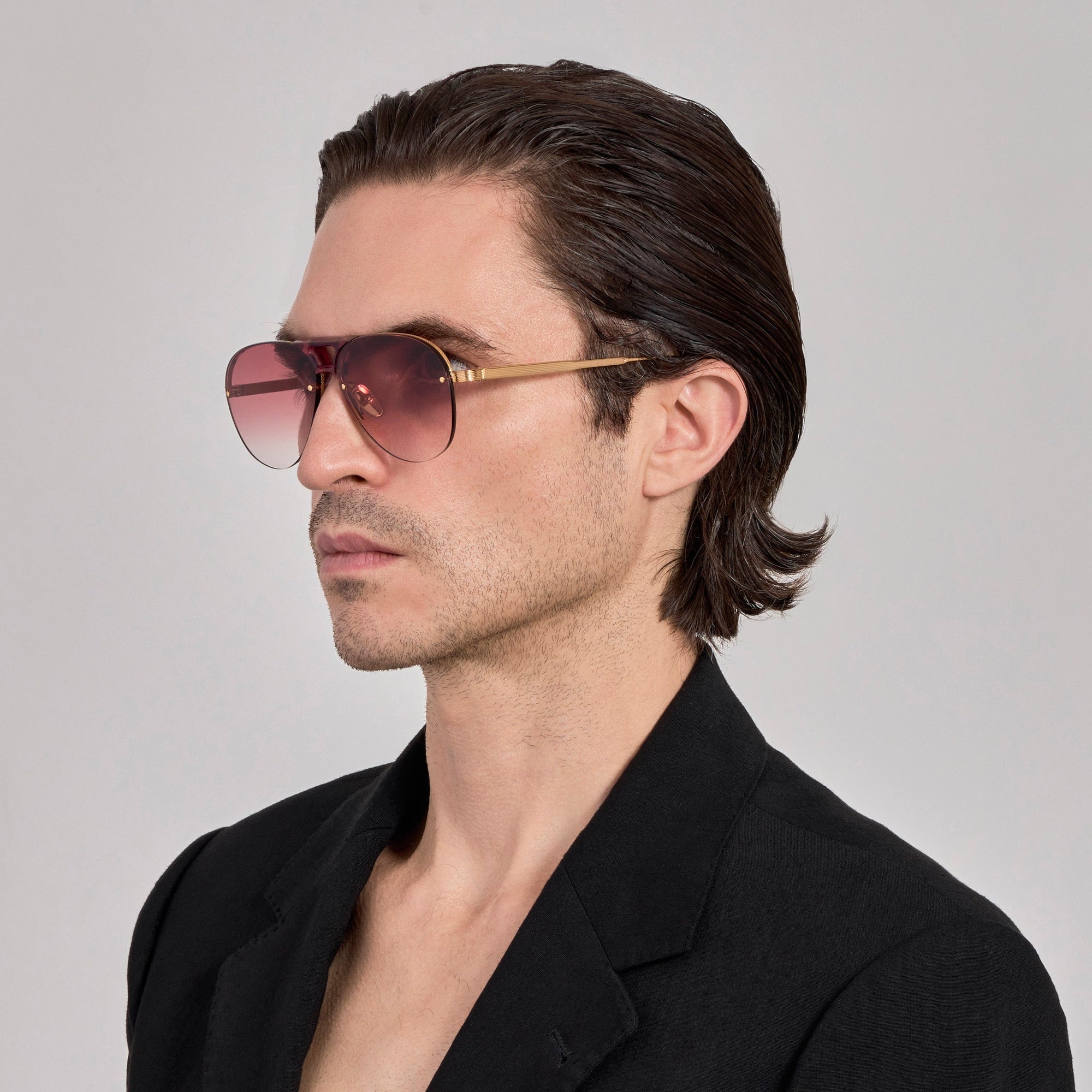 Taya Sunglasses in 22K Gold and Red