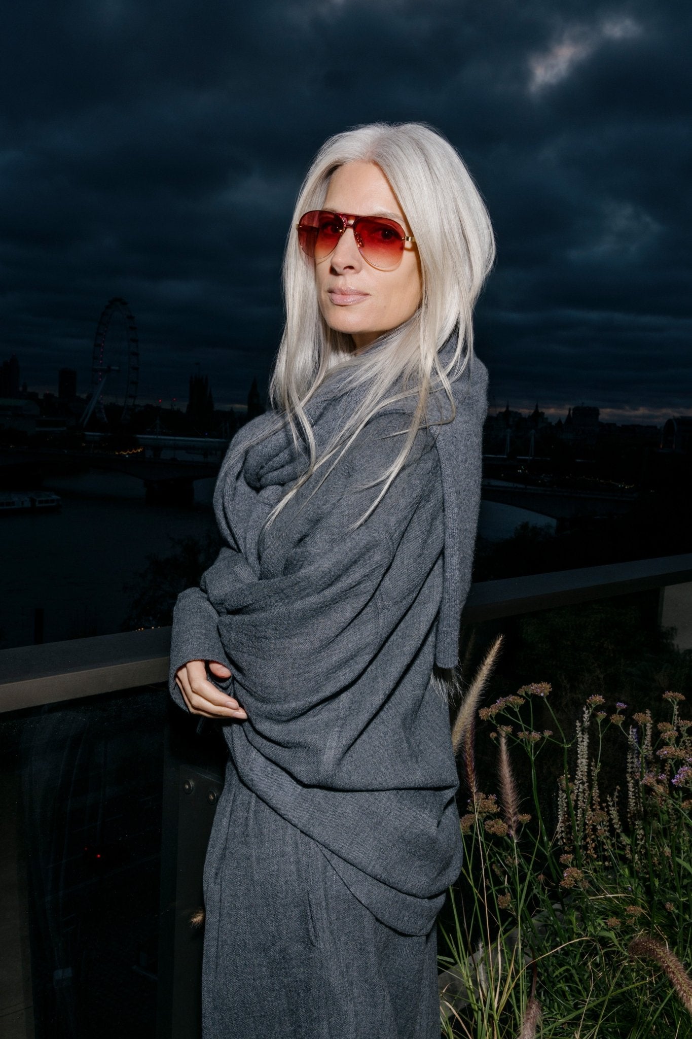 Taya Sunglasses in 22K Gold and Red