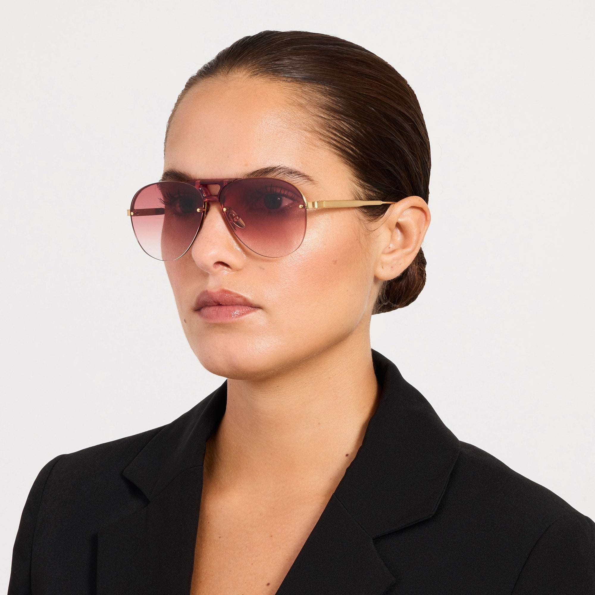 Taya Sunglasses in 22K Gold and Red