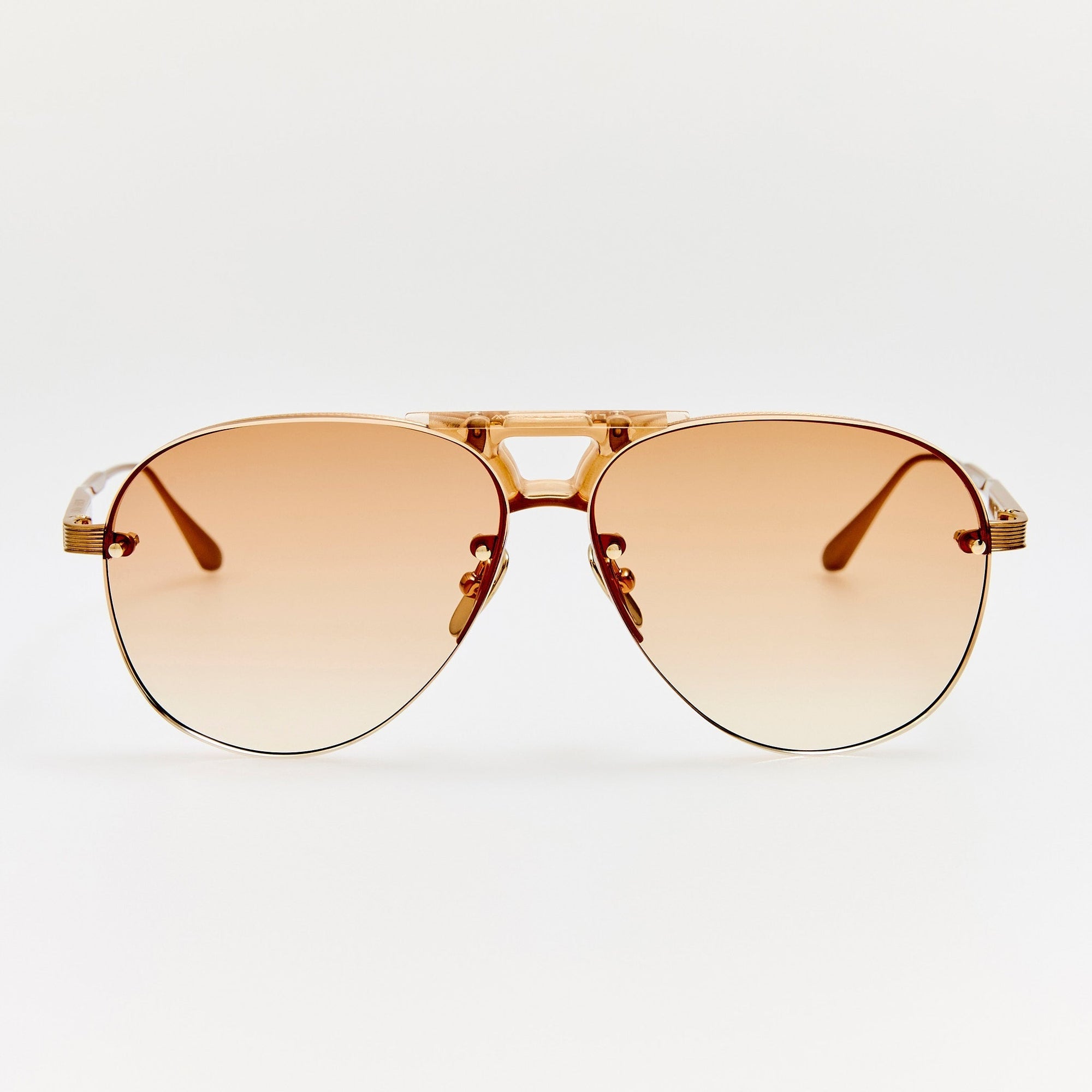 Taya Sunglasses in Matt Champagne and Camel