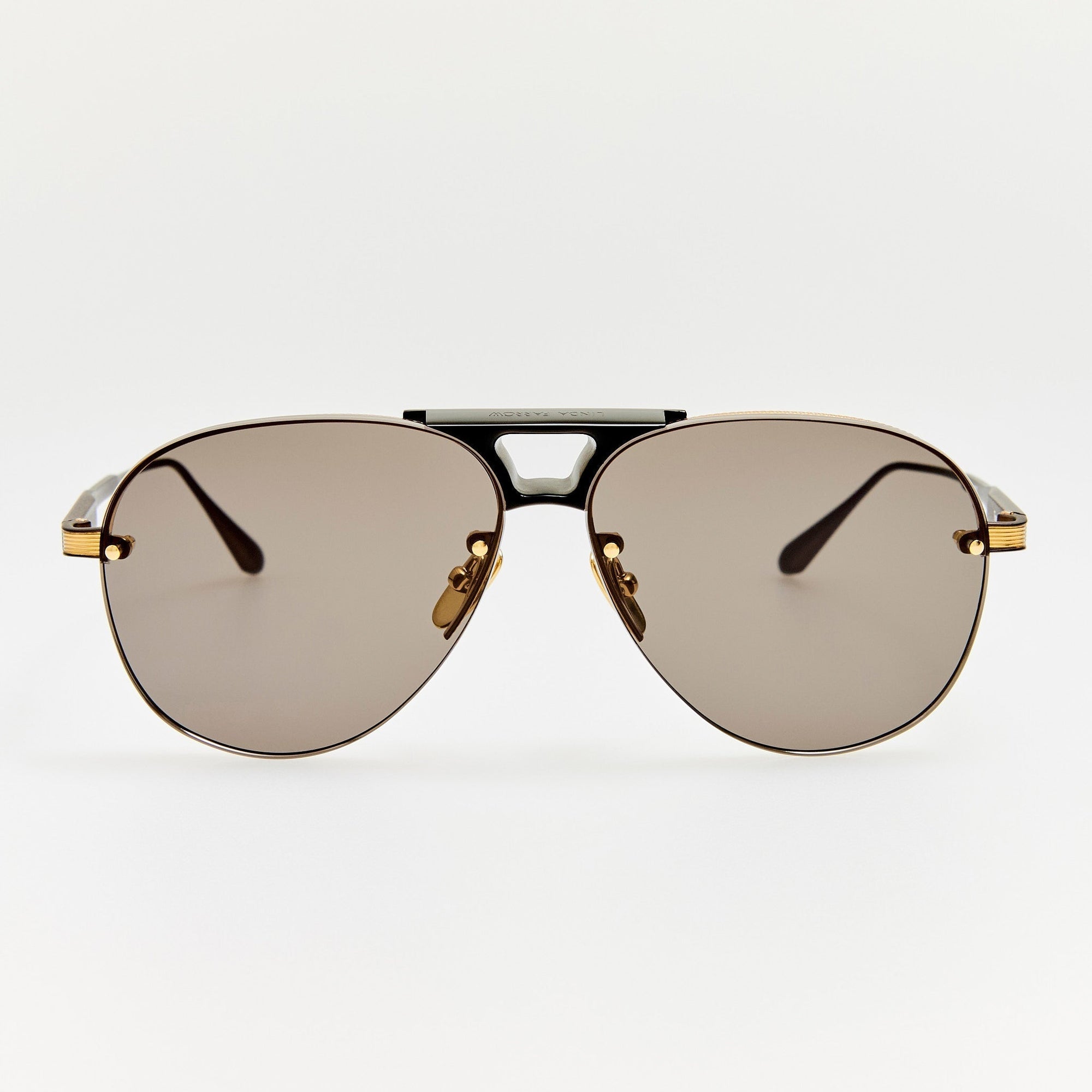 Taya Sunglasses in Matt Nickel and Black