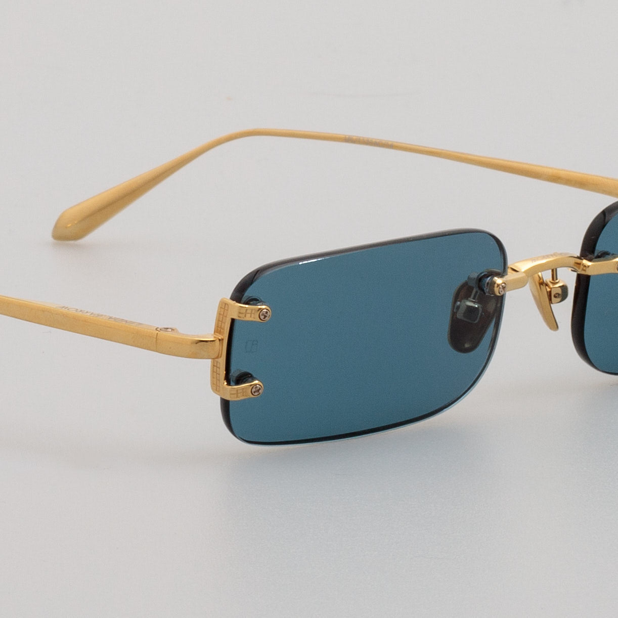Taylor Sunglasses in 22K Gold and Aqua