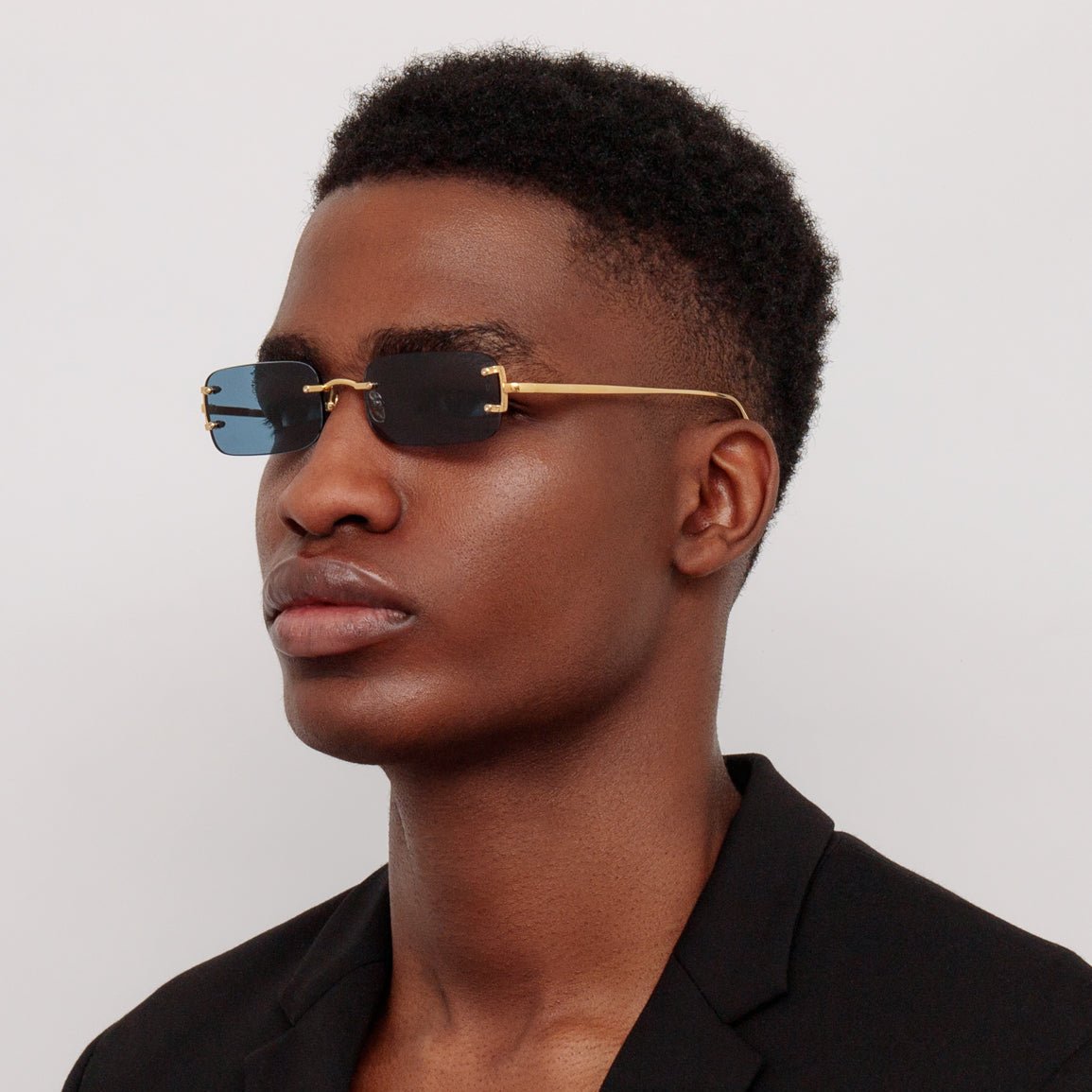 Taylor Sunglasses in 22K Gold and Aqua