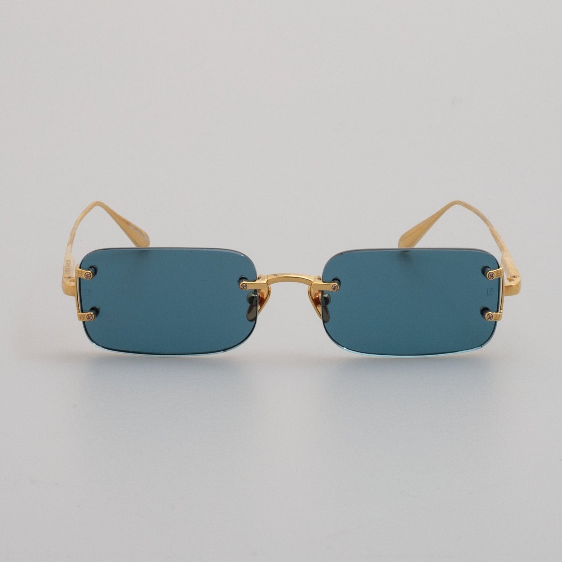 Taylor Sunglasses in 22K Gold and Aqua