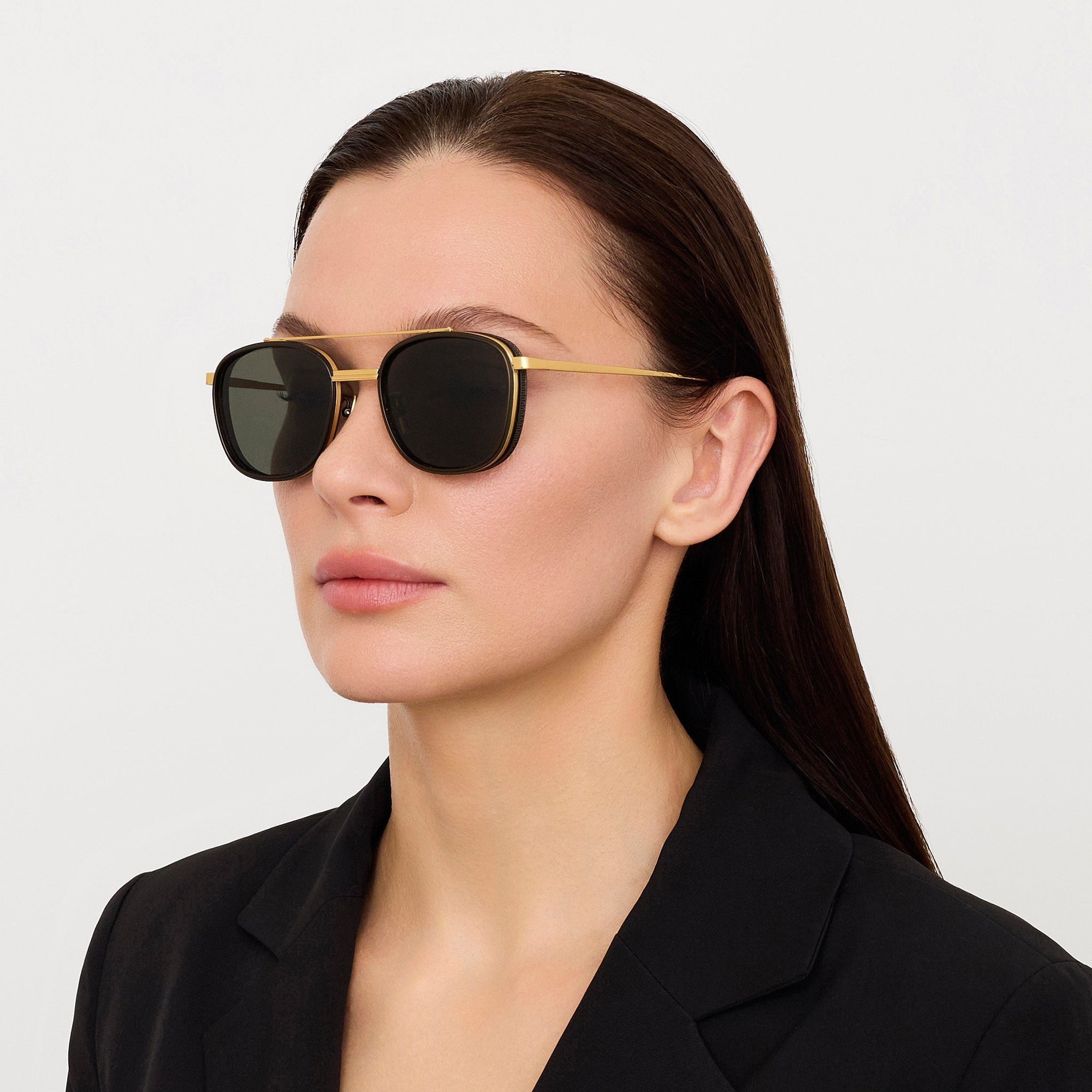 Varo Sunglasses in 22K Gold and Black