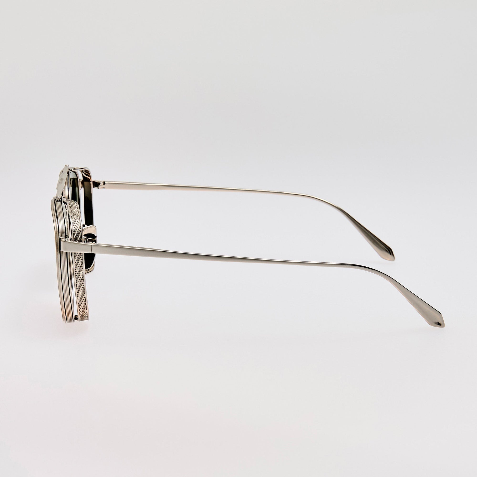 Varo Sunglasses in 22K White Gold and Green