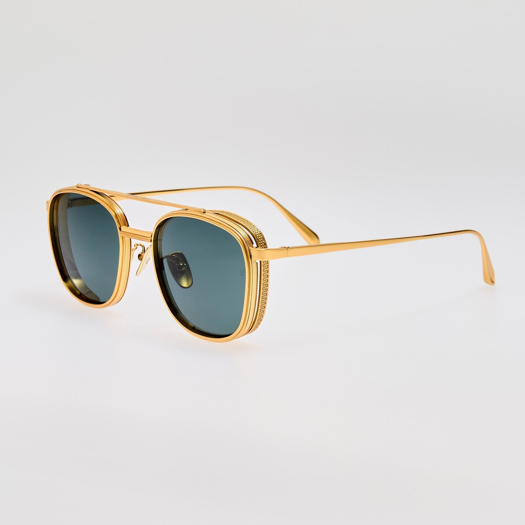 Varo Sunglasses in 22K Gold and Green