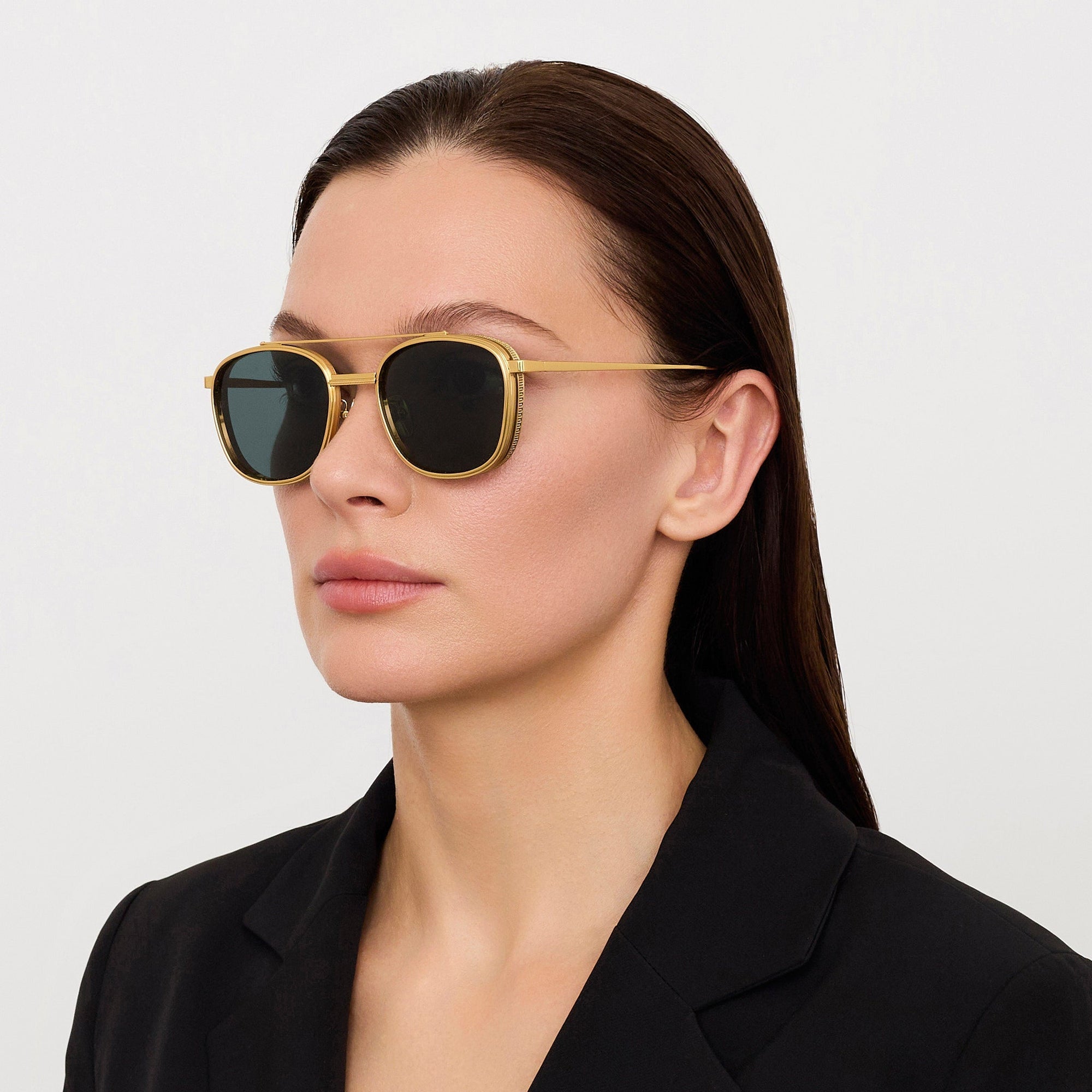 Varo Sunglasses in 22K Gold and Green