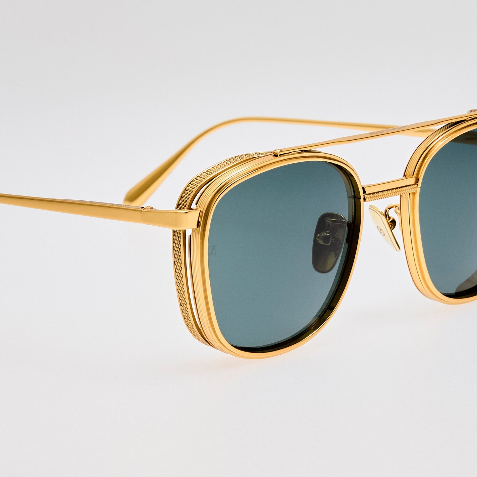 Varo Sunglasses in 22K Gold and Green
